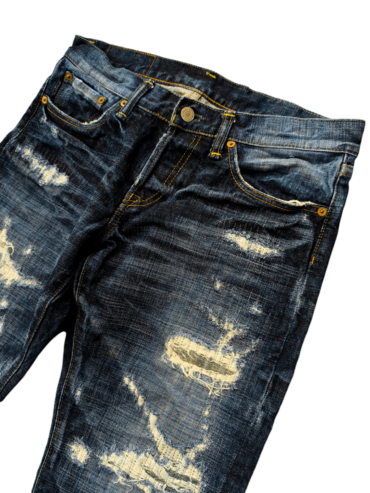 Eternal × Japanese Brand JAPAN ETERNAL DISTRESSED JEANS Size US 32 / EU 48 - 4 Thumbnail