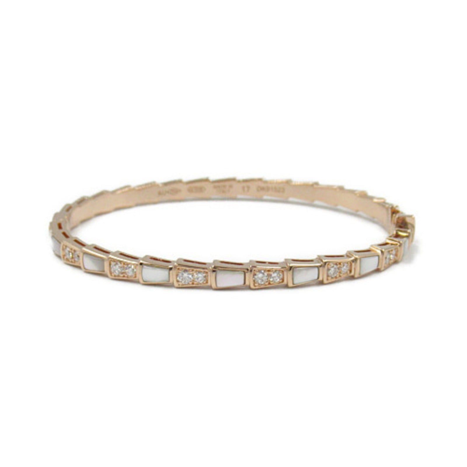 Bvlgari Bvlgari Serpenti Viper Mother Of Pearl Diamond Bracelet K18Pg (Pink Gold) Clear White Size ONE SIZE - 1 Thumbnail