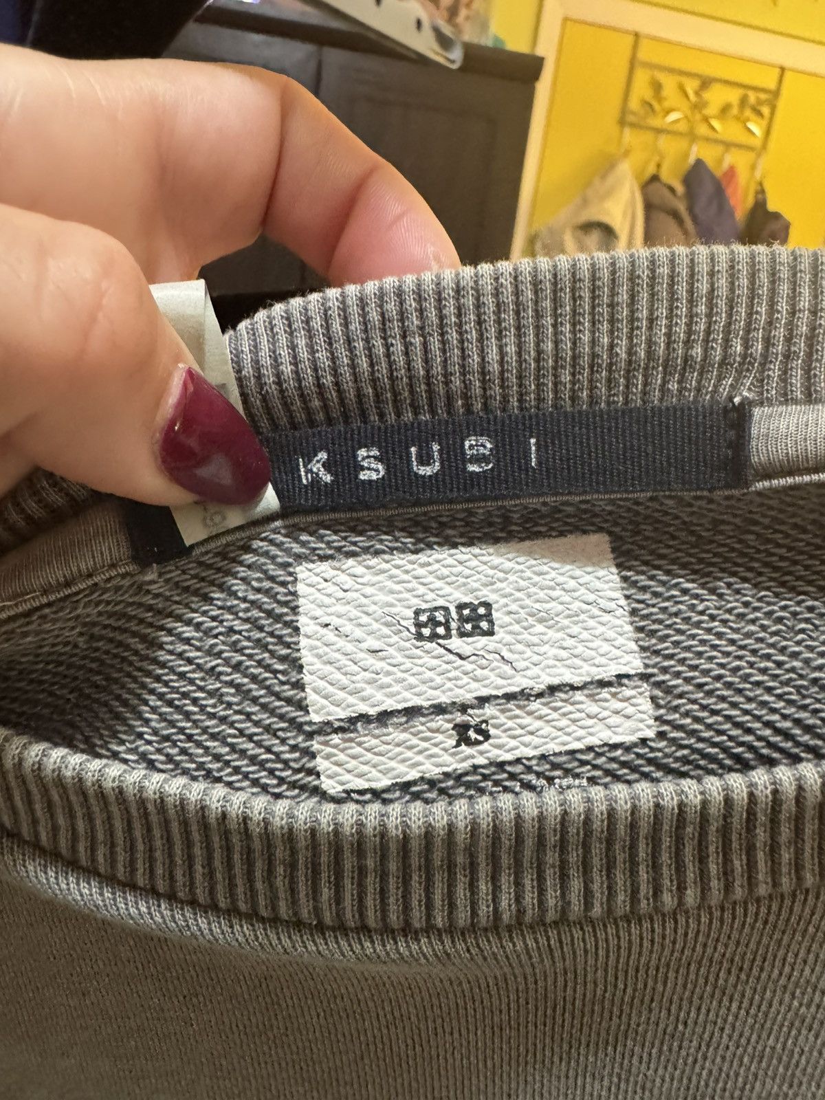 Ksubi Ksubi Men's Size XS Gray Distressed Sweatshirt Size US XS / EU 42 / 0 - 2 Thumbnail