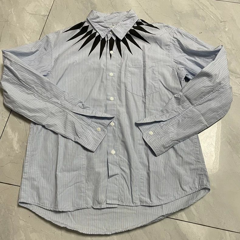 Neighborhood NBHD Limited Striped Button-Up Shirt - dmc Size US M / EU 48-50 / 2 - 1 Thumbnail