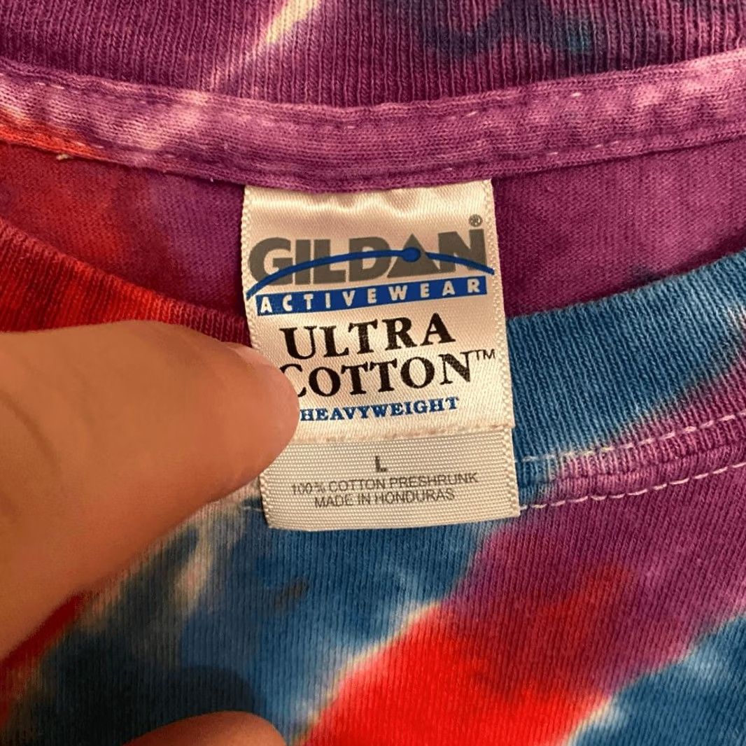 Gildan Gildan Activewear T-Shirt Men Tie-Dye Chicago Windy City Short Sleeve Large Multicolor Crew Neck Front Graphic Print Size US L / EU 52-54 / 3 - 6 Thumbnail
