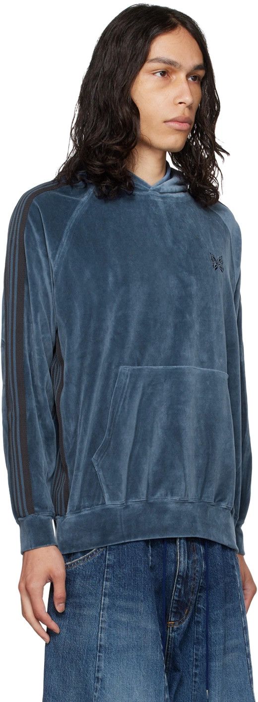 Needles o1y0225 Logo Hoodie in Blue Size US S / EU 44-46 / 1 - 2 Thumbnail