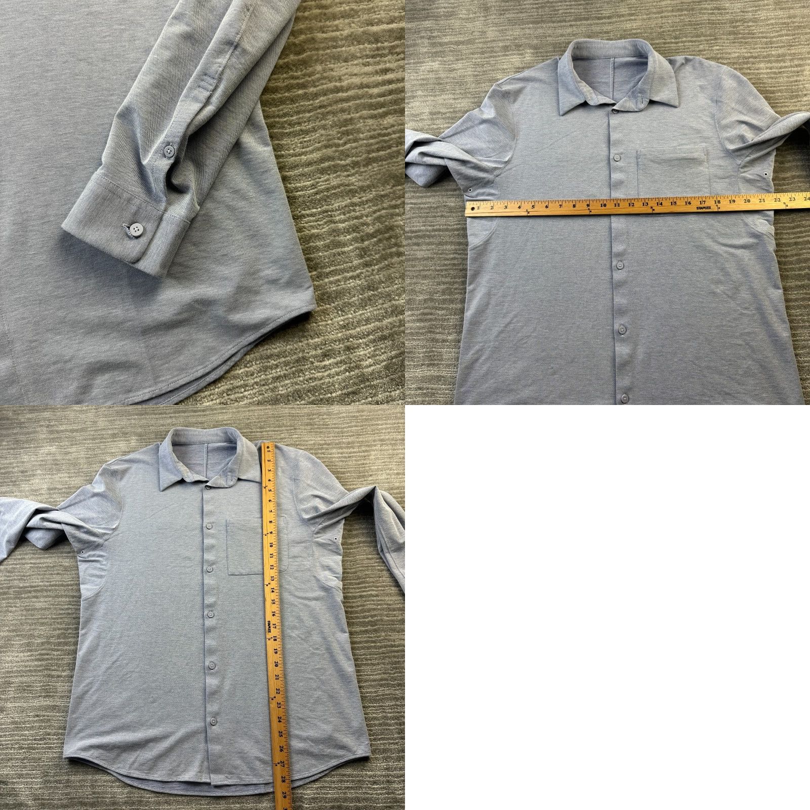 Lululemon Lululemon Shirt Mens Large Purple Button Up Long Sleeve Career Top Size US L / EU 52-54 / 3 - 8 Thumbnail