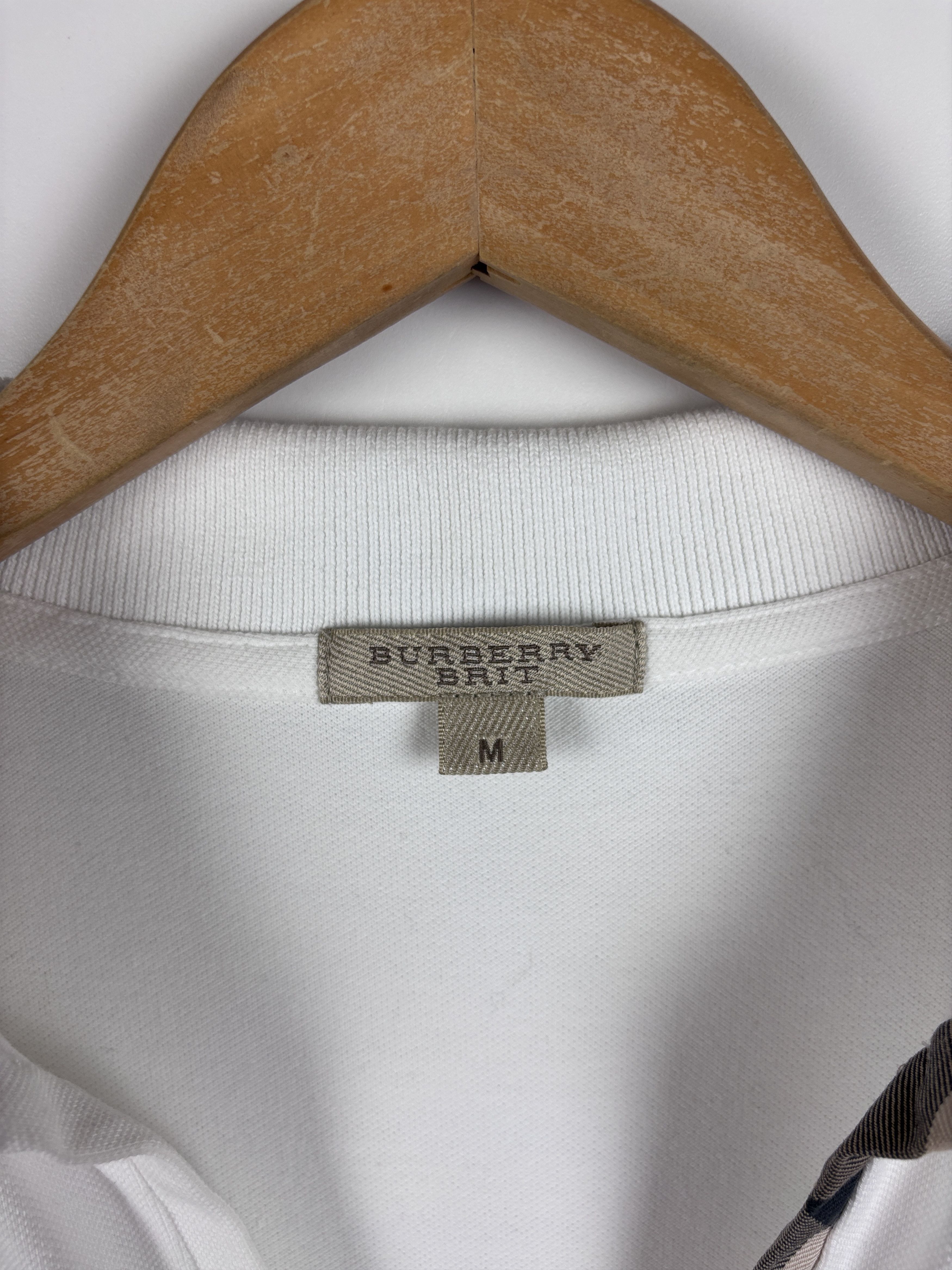 Burberry Burberry Brit Short Sleeve V-Neck Polo T-Shirt White Size M Size M / US 6-8 / IT 42-44 - 5 Thumbnail