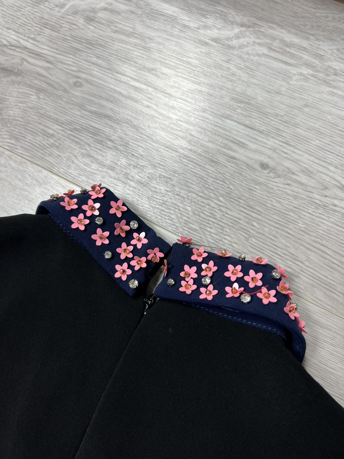 Miu Miu Rare MIU MIU Dress With Flowers On The Collar & Mesh Sleeves Size M / US 6-8 / IT 42-44 - 15 Thumbnail