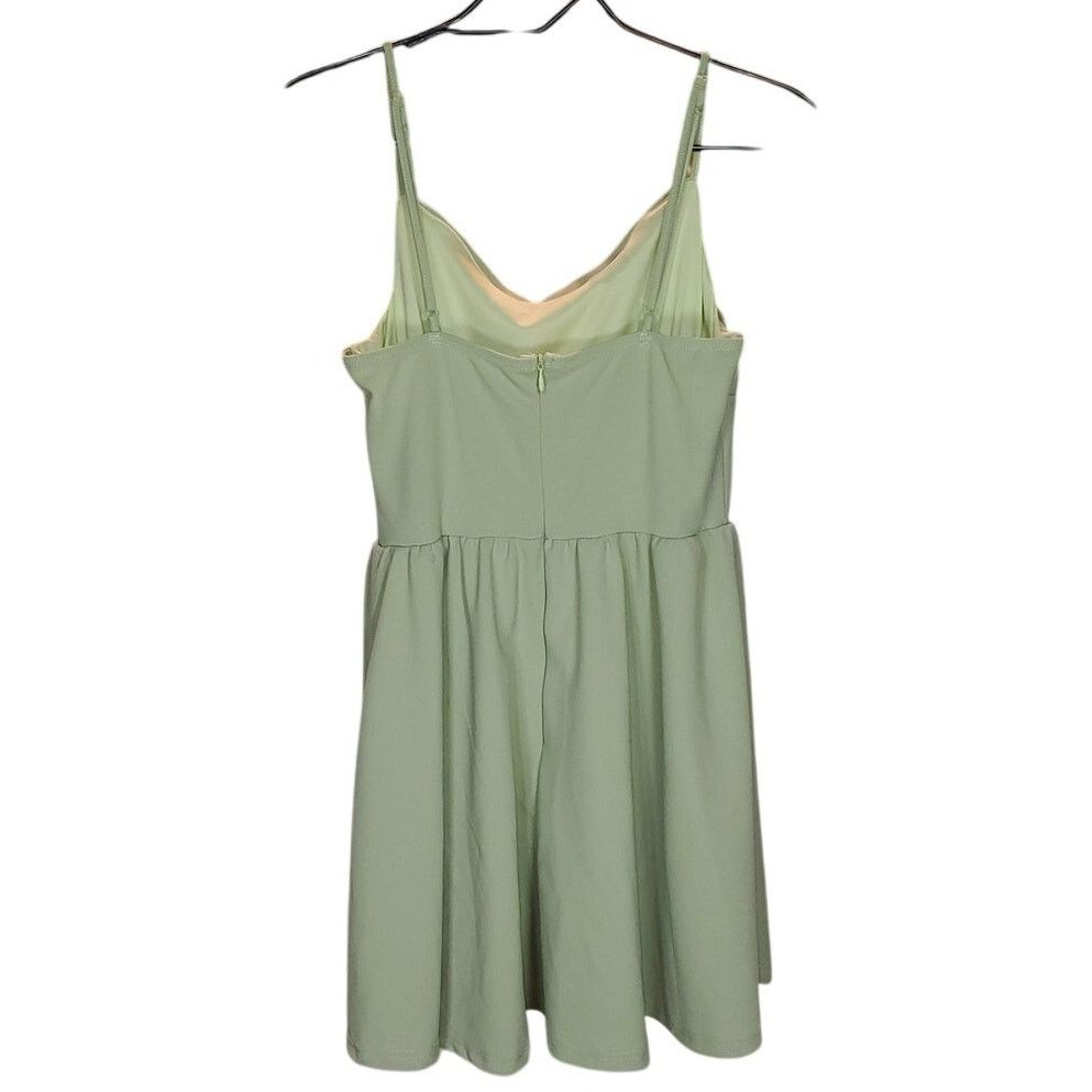Shein SHEIN Women’s Green Cowl Neck Fit Flare Mini Dress Size M Size M / US 6-8 / IT 42-44 - 2 Thumbnail