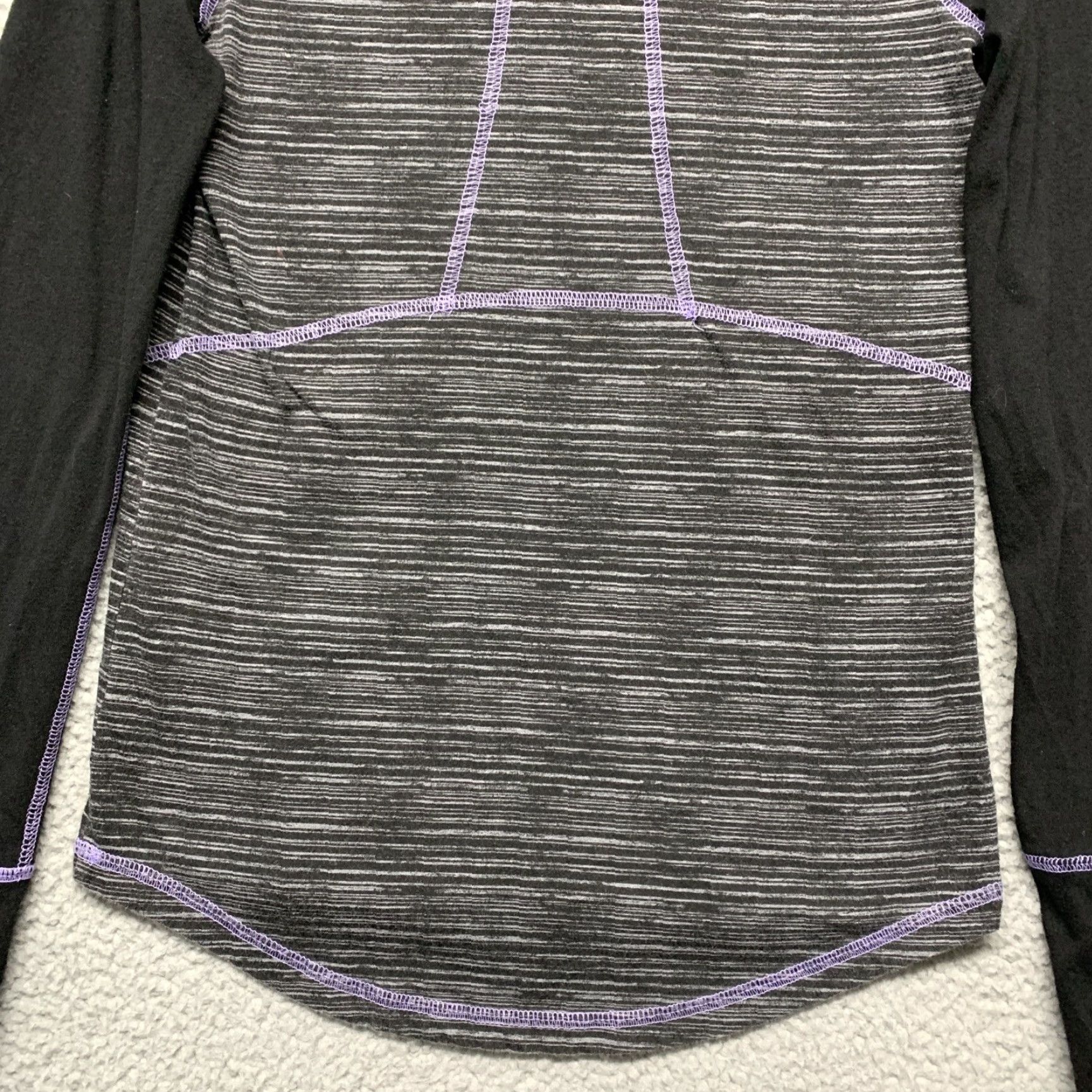 Tek Gear Tek Gear Dry Tek Athletic Top Womens XS Gray Long Sleeve Pullover T-Shirt 40 Tee Style Purple Heather Black Size XS / US 0-2 / IT 36-38 - 6 Thumbnail