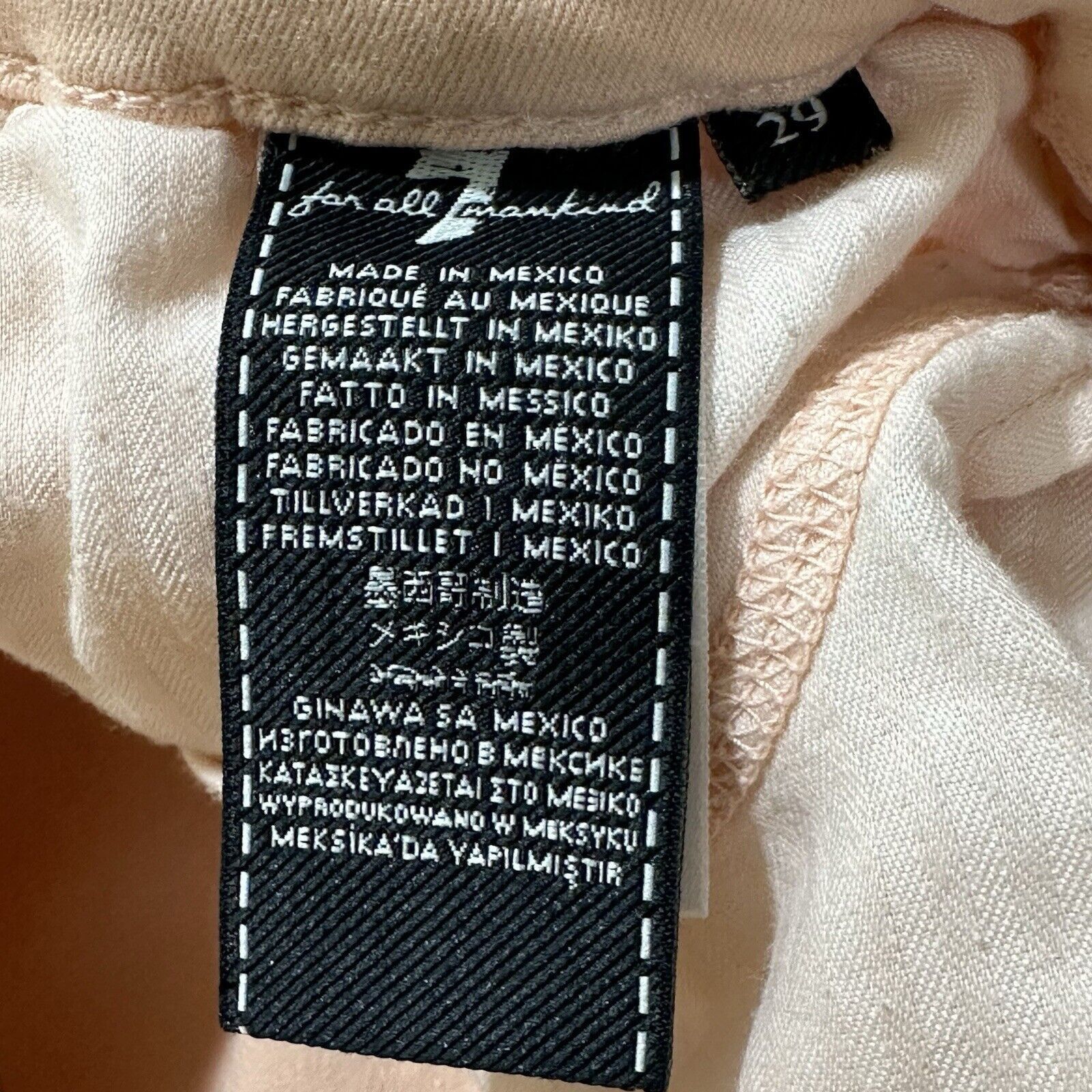 7 For All Mankind 7 For All Mankind 29 Peach Light Pink Skinny Jeans Mid Rise Size 28" / US 6 / IT 42 - 5 Thumbnail