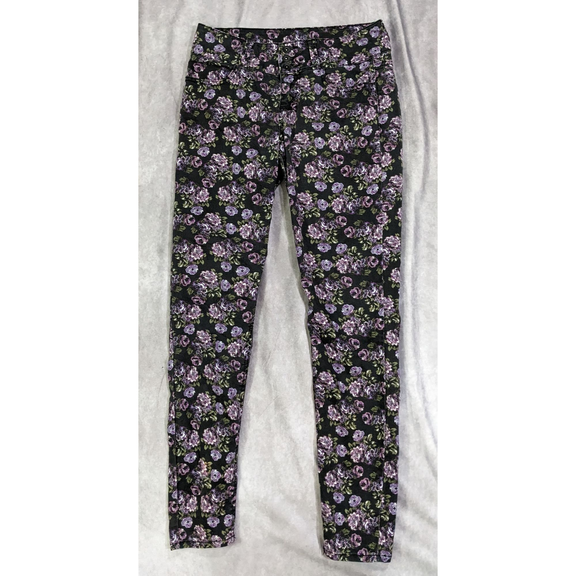 Other Vintage Rose Print Super Skinny Jeans by Blackheart Size 30" / US 8 / IT 44 - 4 Thumbnail