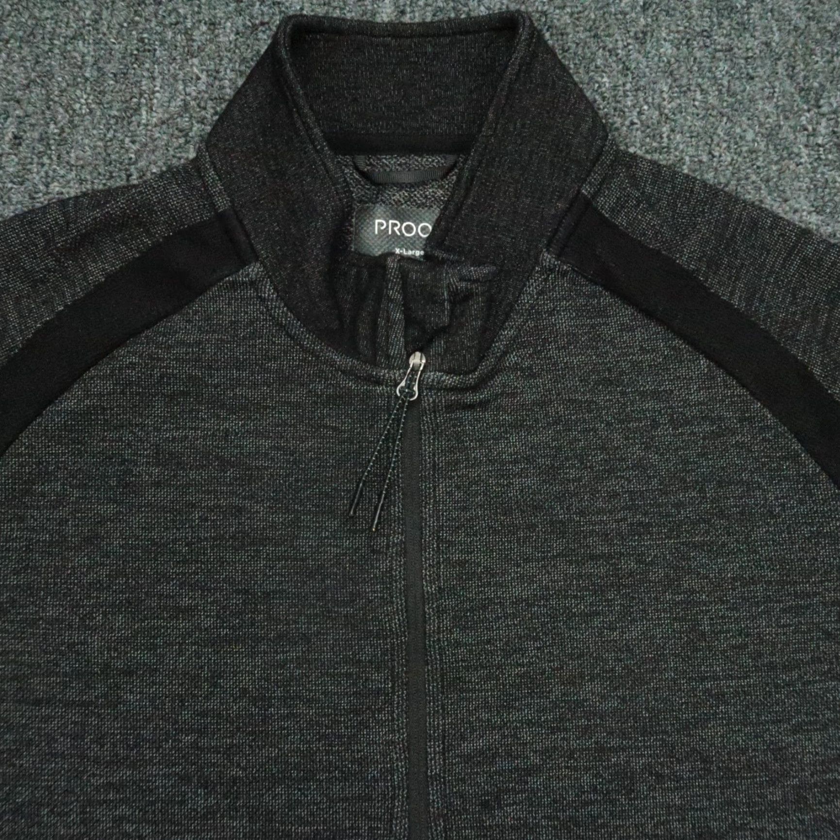 Vintage Proof Pullover Men XL Gray Black 1/4 Zip Performance Jacket Shirt Size US XL / EU 56 / 4 - 2 Thumbnail