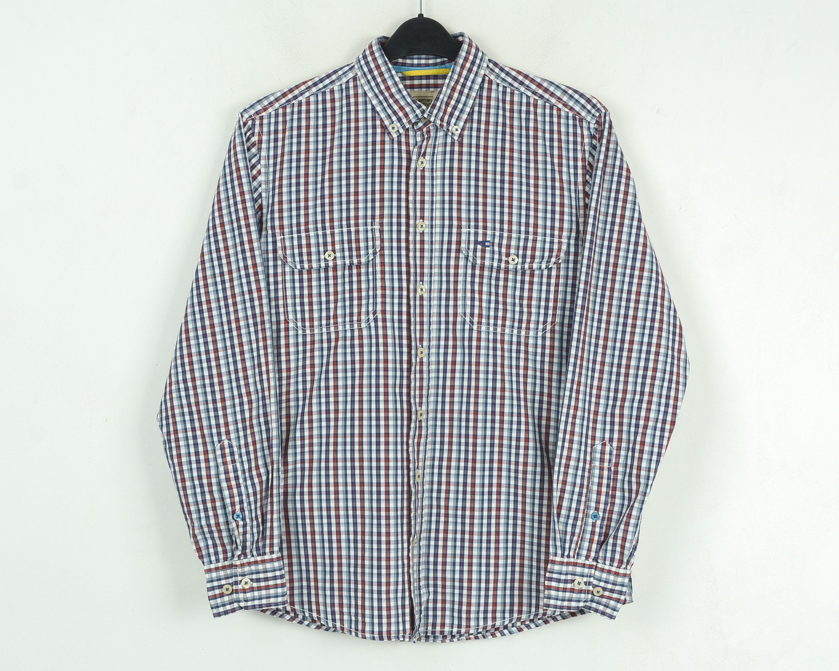 Camel × camel active Button Up Shirt Long Sleeve Check Plaid Casual Cotton Top Size US M / EU 48-50 / 2 - 1 Thumbnail