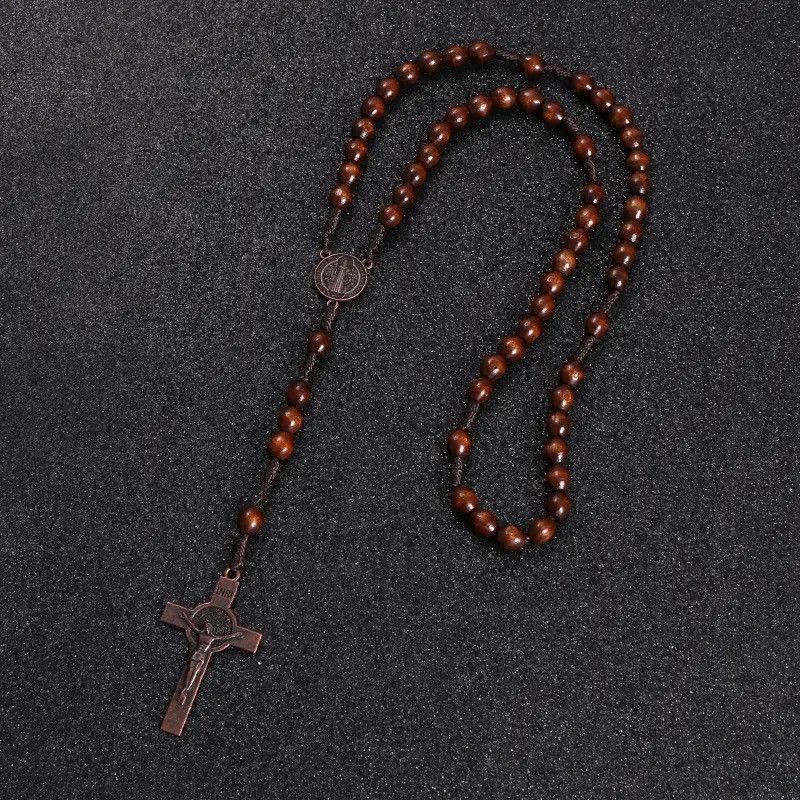 Jewelry Saint Benedict Rosary Necklace Chain Catholic Church Jesus Size ONE SIZE - 1 Thumbnail
