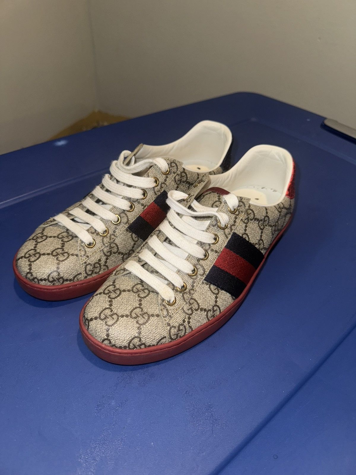 2018 Gucci Ace GG Supreme 'Beige'