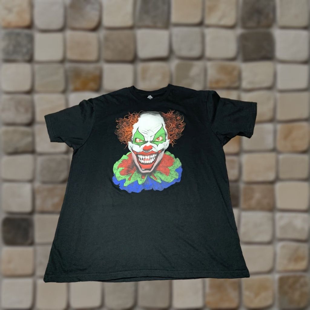 Vintage Halloween T-Shirt Black with Scary Clown Joker Creepy Size XL Extra Large Halloween Mens T-Shirt Black XL Clown Theme, Vintage? No Size US XL / EU 56 / 4 - 1 Thumbnail