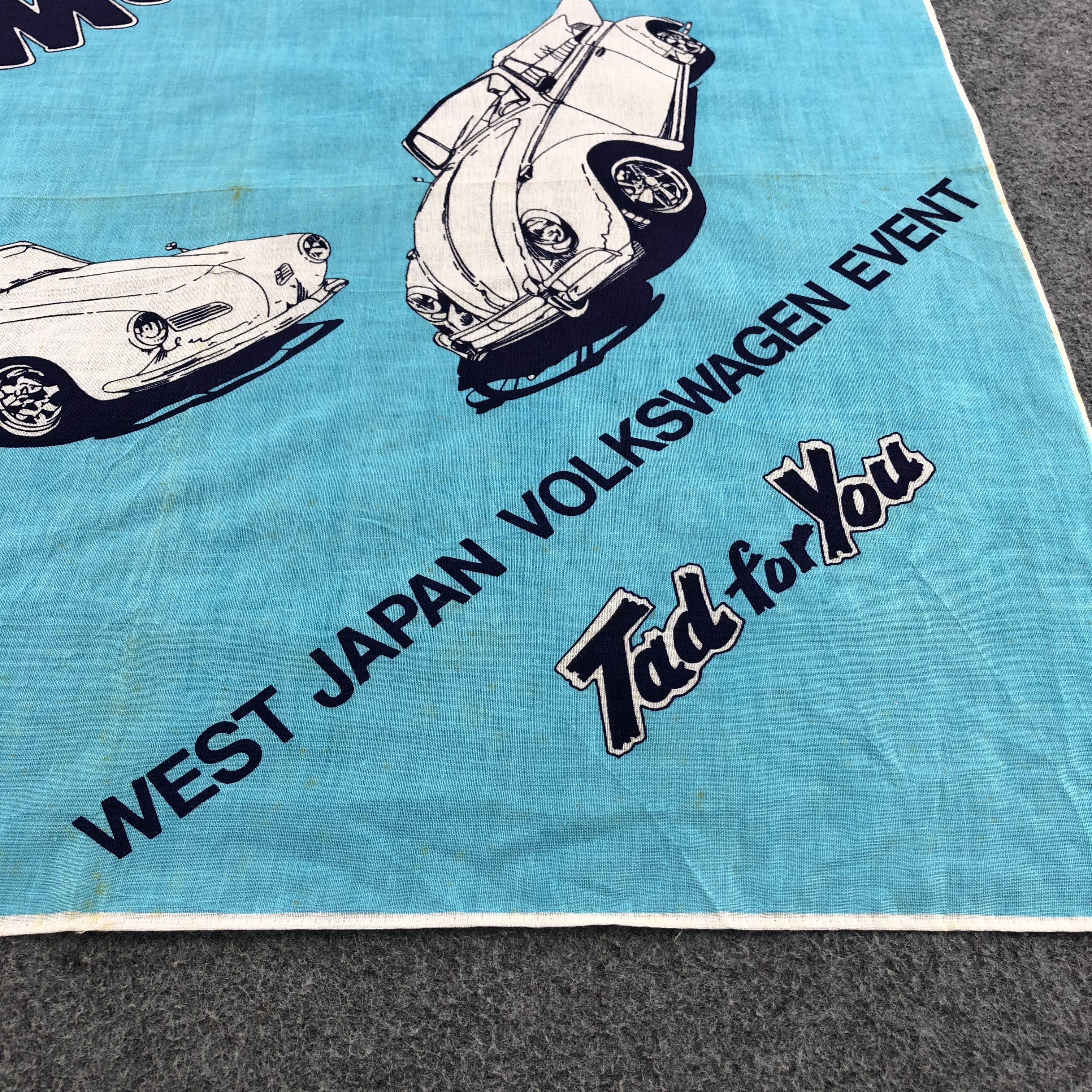 Vintage Volkswagen Handkerchief Neckerchief Bandana H1355 Size ONE SIZE - 2 Thumbnail