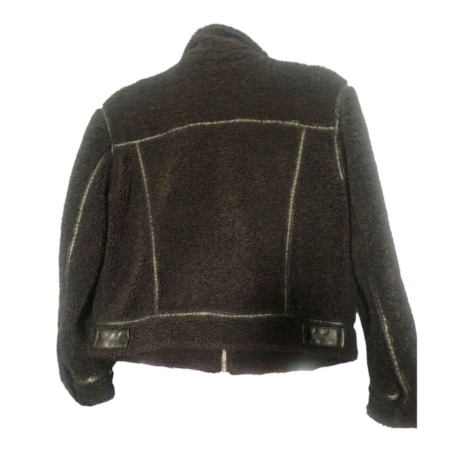 Rebecca Minkoff REBECCA MINKOFF Clark Faux shearling Trimmed Jacket XS Size XS / US 0-2 / IT 36-38 - 8 Thumbnail