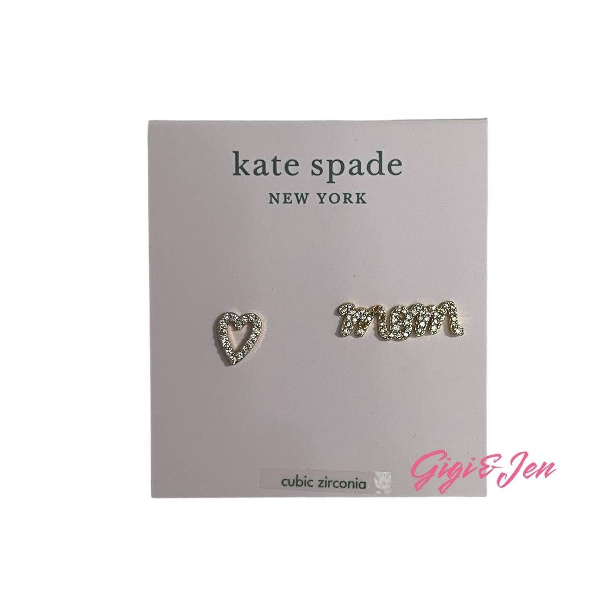 Kate Spade Kate spade Love You, Mom Pavé Asymmetrical Studs earring new Size ONE SIZE - 2 Thumbnail