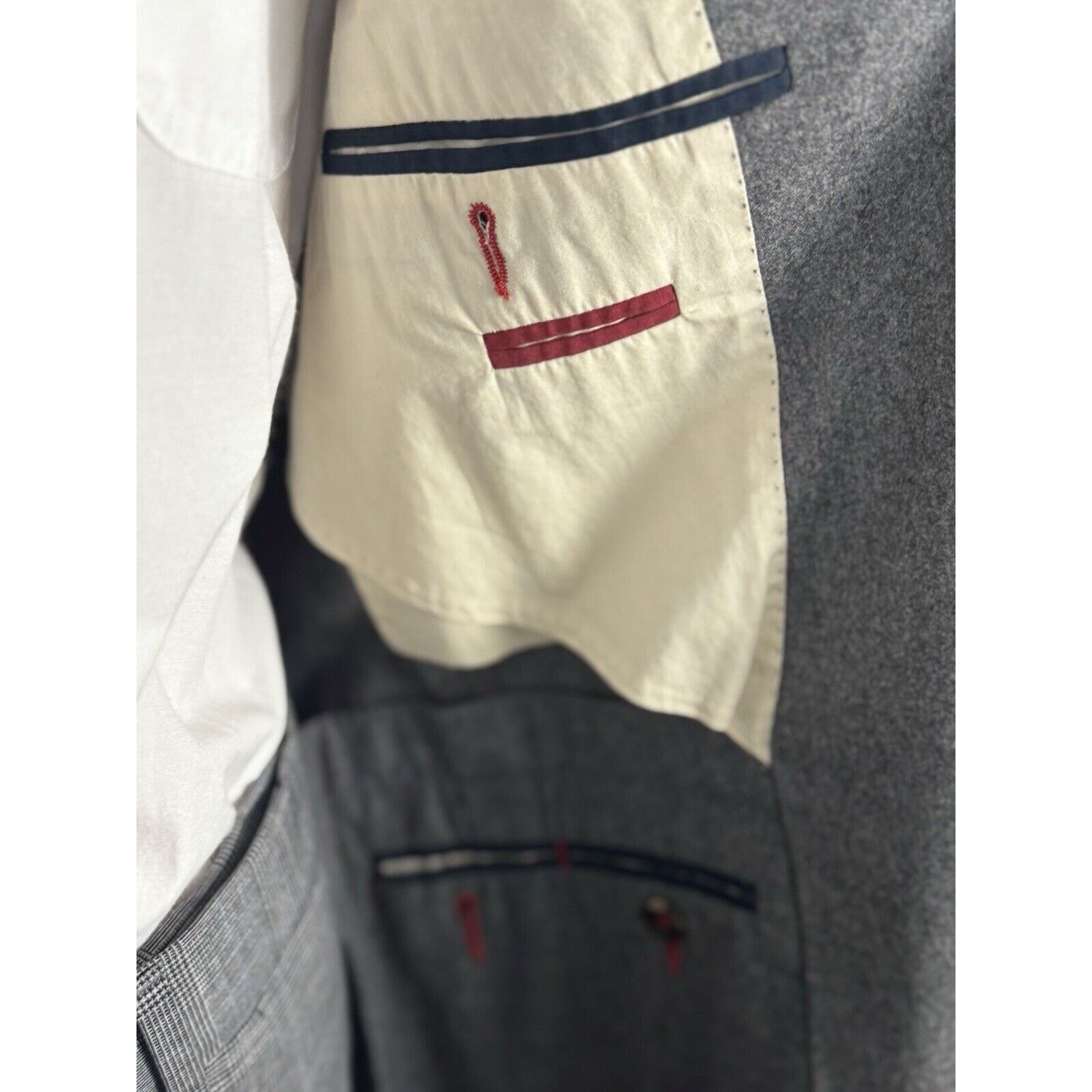 Brunello Cucinelli Brunello Cucinelli Gray Flannel Tweed Blazer 54/44 Size 44R - 7 Thumbnail