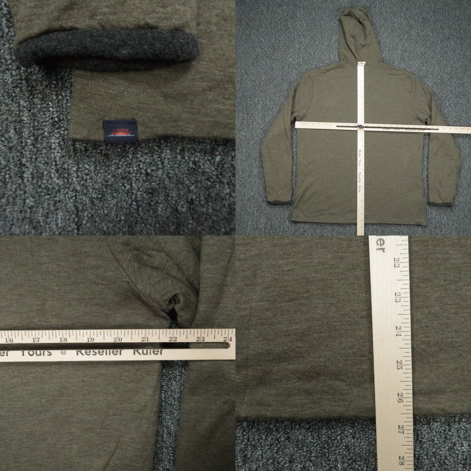 Faherty Faherty Hoodie Mens Large Gray Reversible Hooded Pullover Cloud Soft Cotton Rayon Regular Size US L / EU 52-54 / 3 - 8 Thumbnail