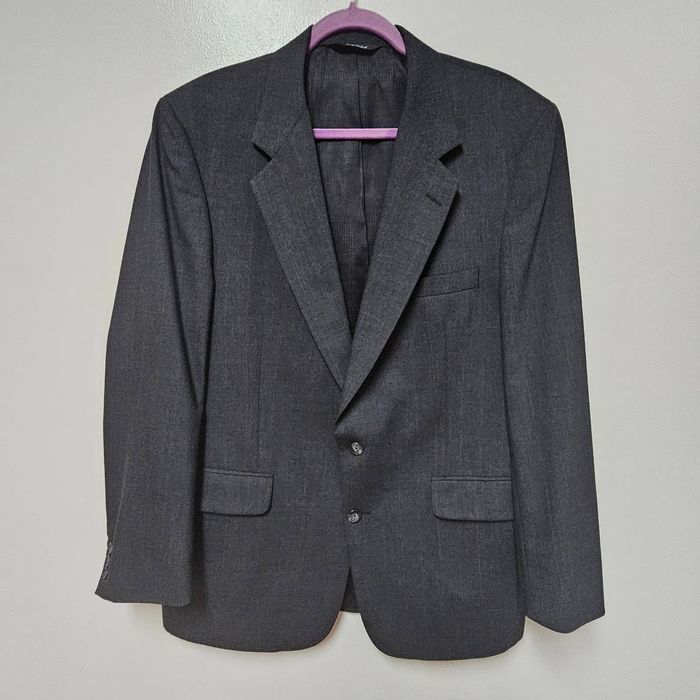 Halston Halston Two Button Gray Mens Suit Jacket Made in US 44R | Grailed