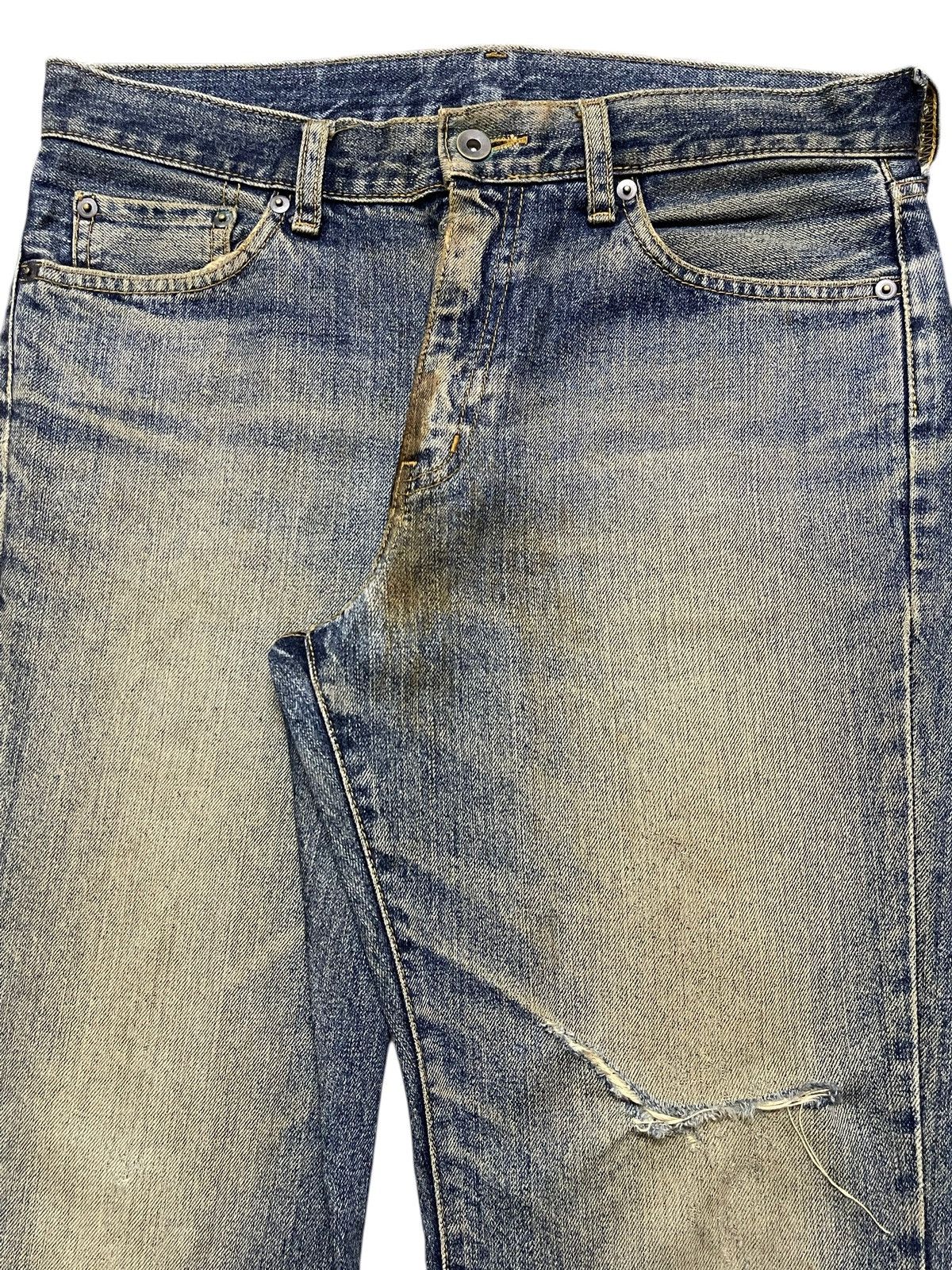 Uniqlo Vintage Japanese Uniqlo Mud Wash Distress Bootcut Jeans Size US 32 / EU 48 - 4 Thumbnail