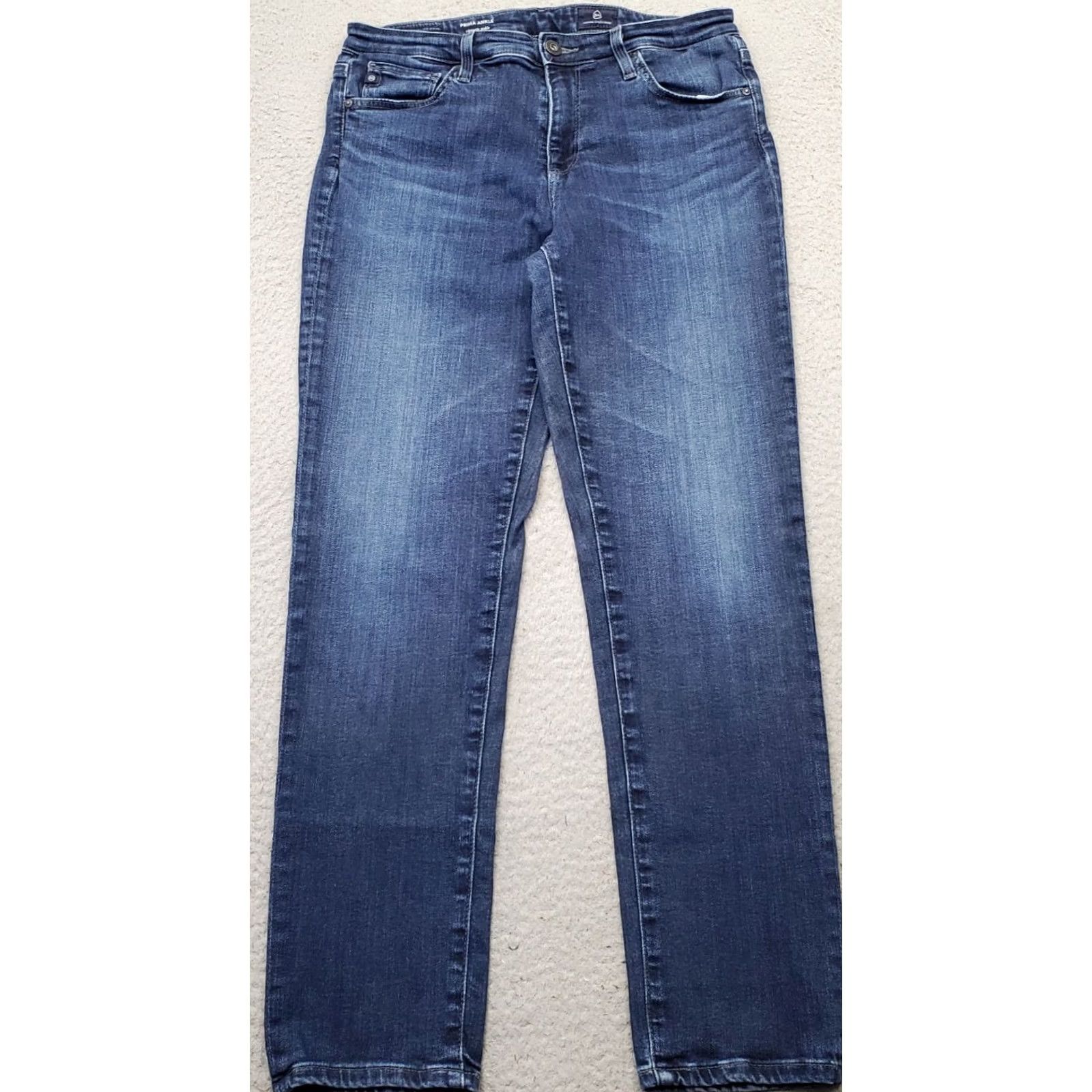 Denime AG Adriano Goldschmied Jeans Womens 30R Blue Denim Stretch Cigarette Ankle 5-Pocket Regular Size 30" / US 8 / IT 44 - 2 Thumbnail
