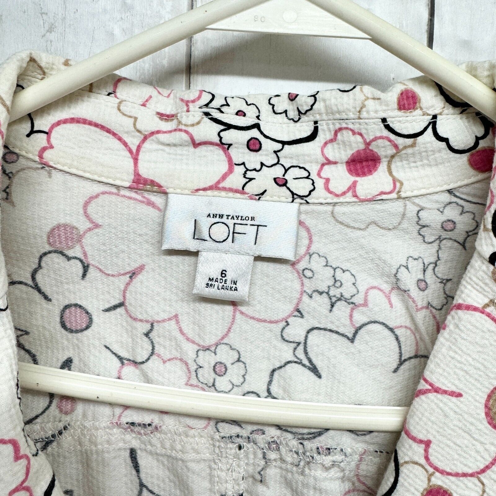 Loft Ann Taylor LOFT Jacket Size 6 Button Down Open Pocket Cotton Size M / US 6-8 / IT 42-44 - 2 Thumbnail
