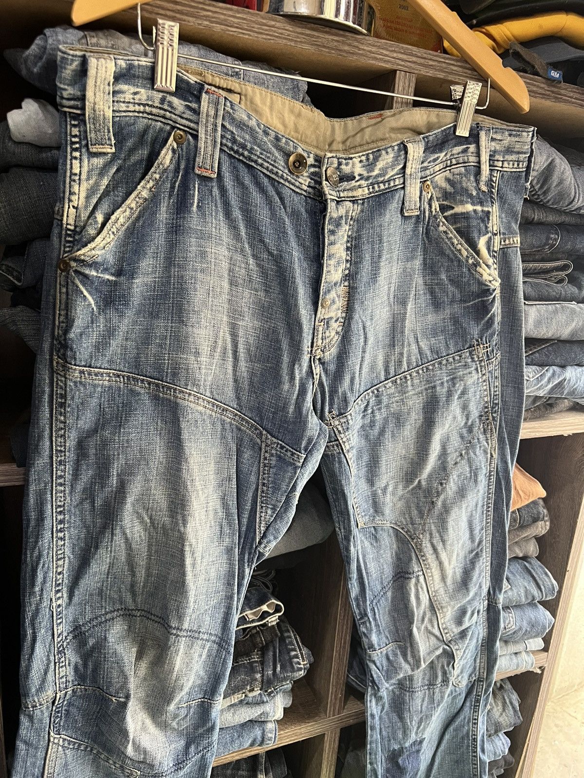 G-Star 🔥G-Star Raw Double Knees Distressed Denim Size US 37 - 5 Thumbnail
