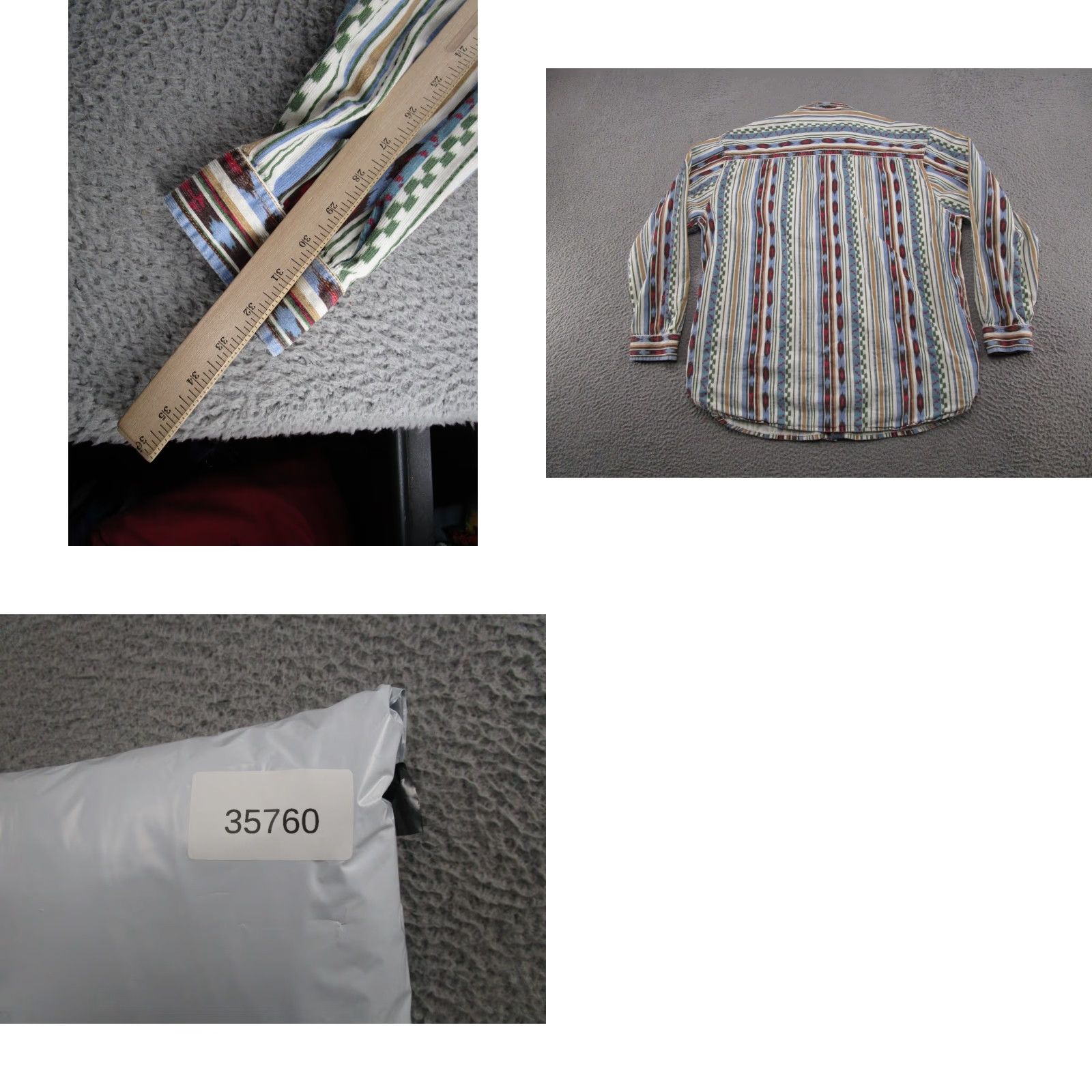 The Territory Ahead Territory Ahead Mens Shirt XL Multicolor Aztec Southwest Striped Corduroy Button-Up 90s Y2K Size US XL / EU 56 / 4 - 8 Thumbnail