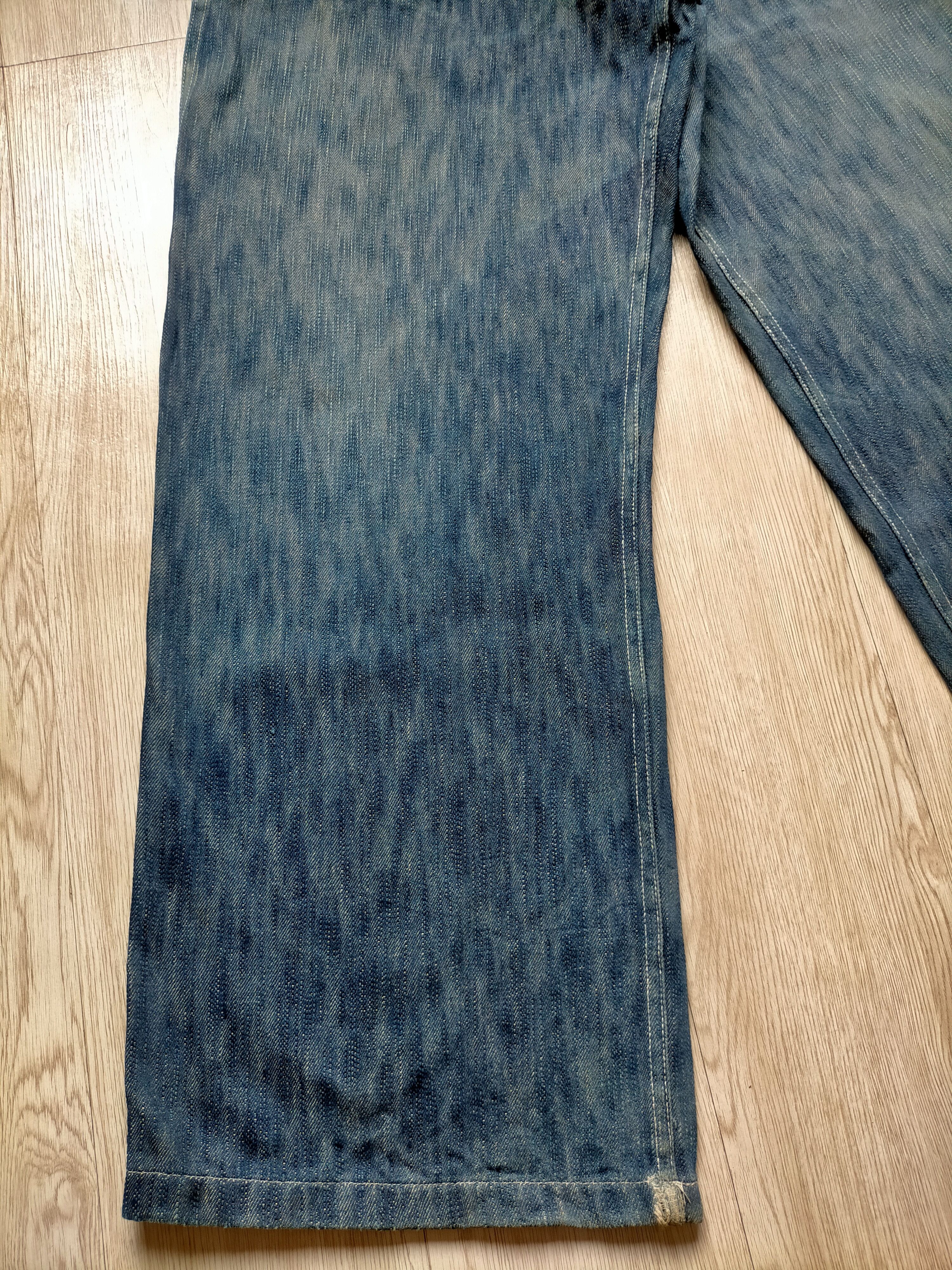 Dry Bones 🔥Rare Vtg Dry Bones 1930s-40s Buckle back Wide Leg Jeans Size US 33 - 7 Thumbnail
