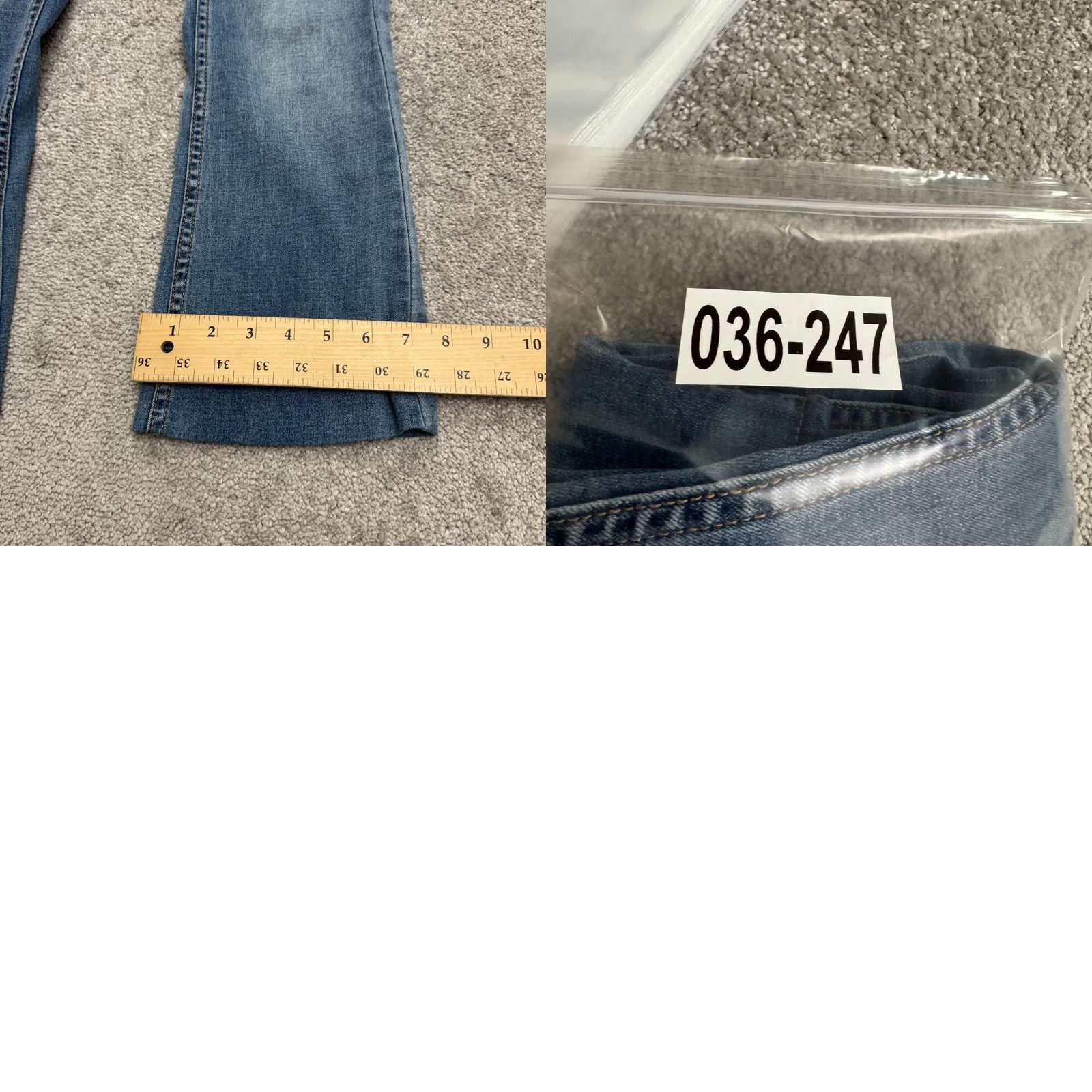 Vintage We The Free Pull On Flare Denim Jeans Womens 28 Blue High Rise Stretch Y2K Style Size 28" / US 6 / IT 42 - 9 Thumbnail