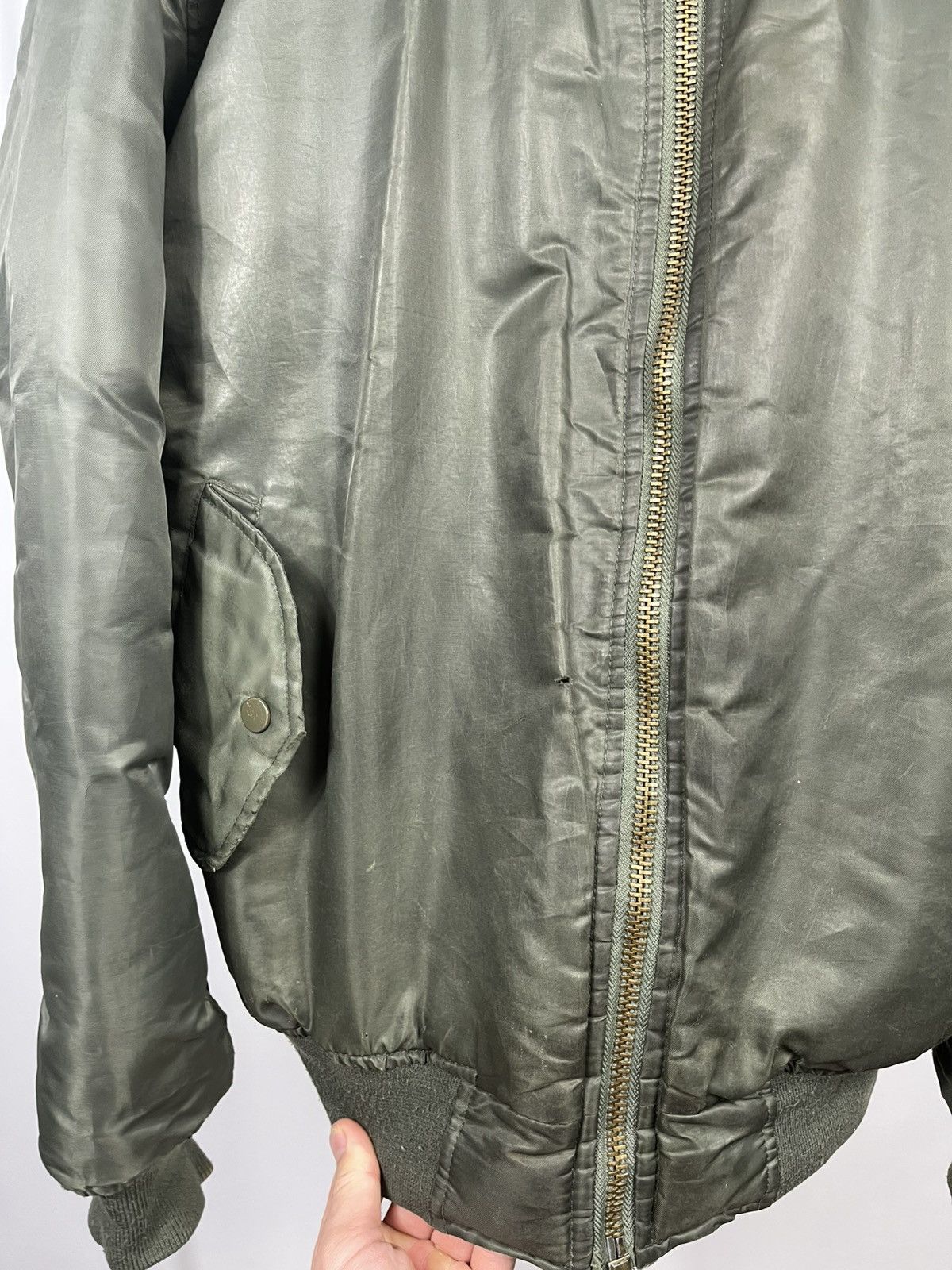 Other Vintage USA Aviator Bomber Jacket Olive Military Flight Size US L / EU 52-54 / 3 - 6 Thumbnail