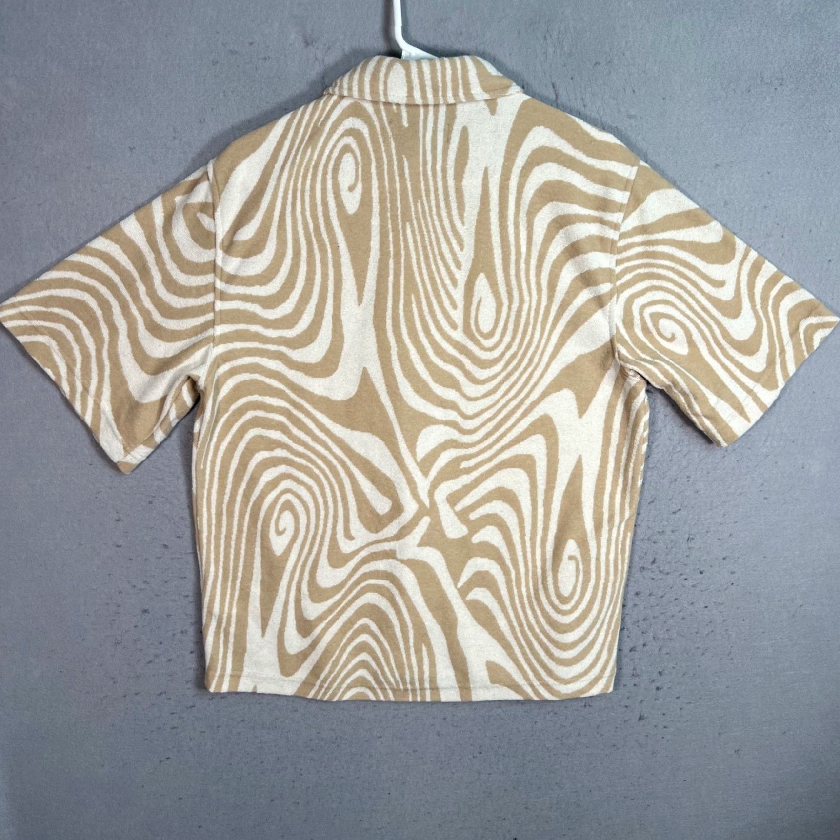 Urban Outfitters Urban Outfitters Mens Small Abstract Print Button-Up Shirt Beige White Polyester Shirt Mens Small Abstract Print Button-Up Beige White Polyester Size S / US 4 / IT 40 - 2 Thumbnail