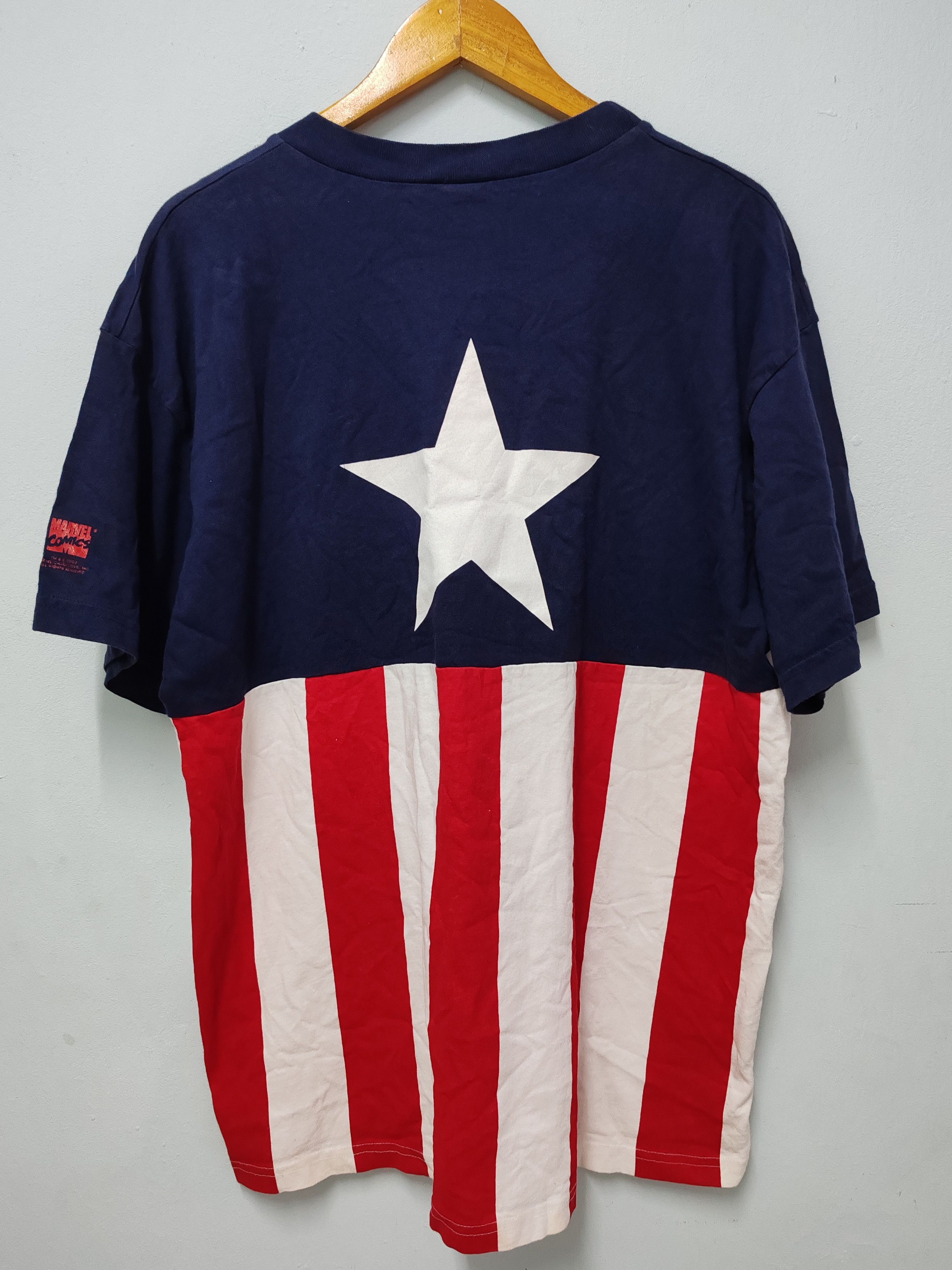 Marvel Comics Vintage Captain America Big Logo Overprint Tee Marvel Iron Size US XXL / EU 58 / 5 - 2 Thumbnail