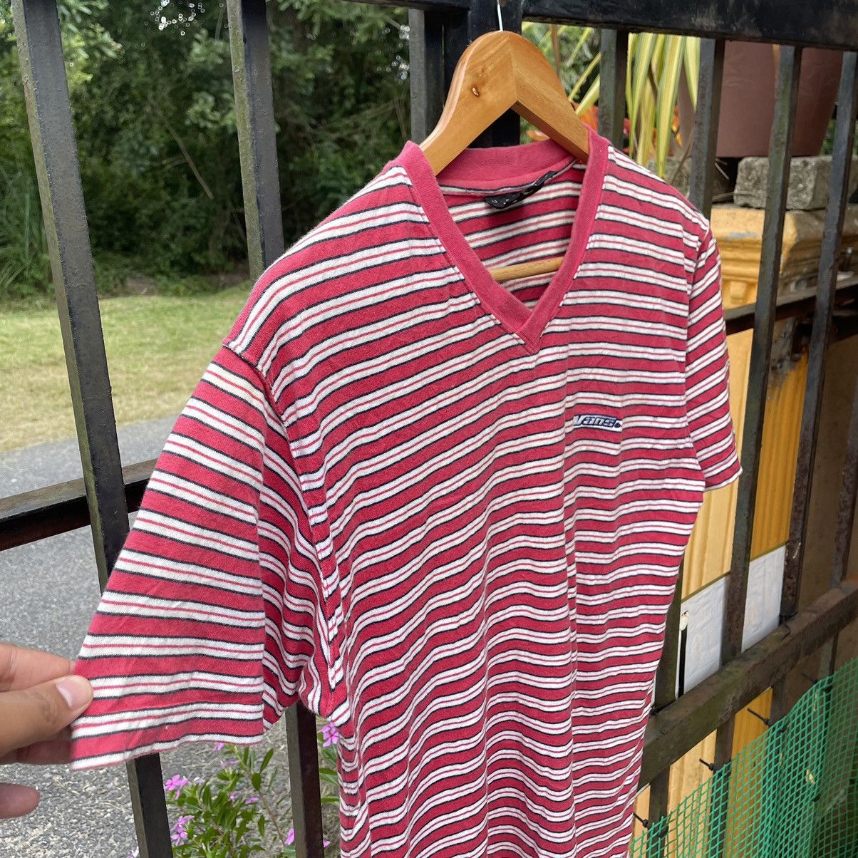 Vans × Vintage 🔥Vintage 90s Vans Spellout Logo Nice Striped Tee Size US M / EU 48-50 / 2 - 5 Thumbnail