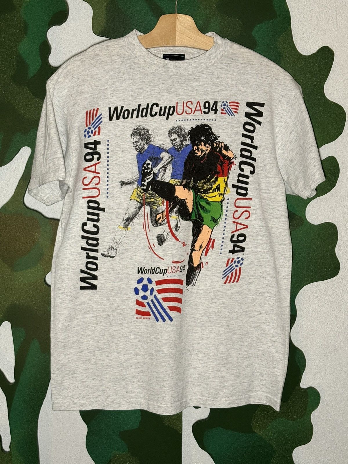 Other World Cup 1994 Vintage Team Gear single stitch t shirt (Med) Size US M / EU 48-50 / 2 - 1 Thumbnail