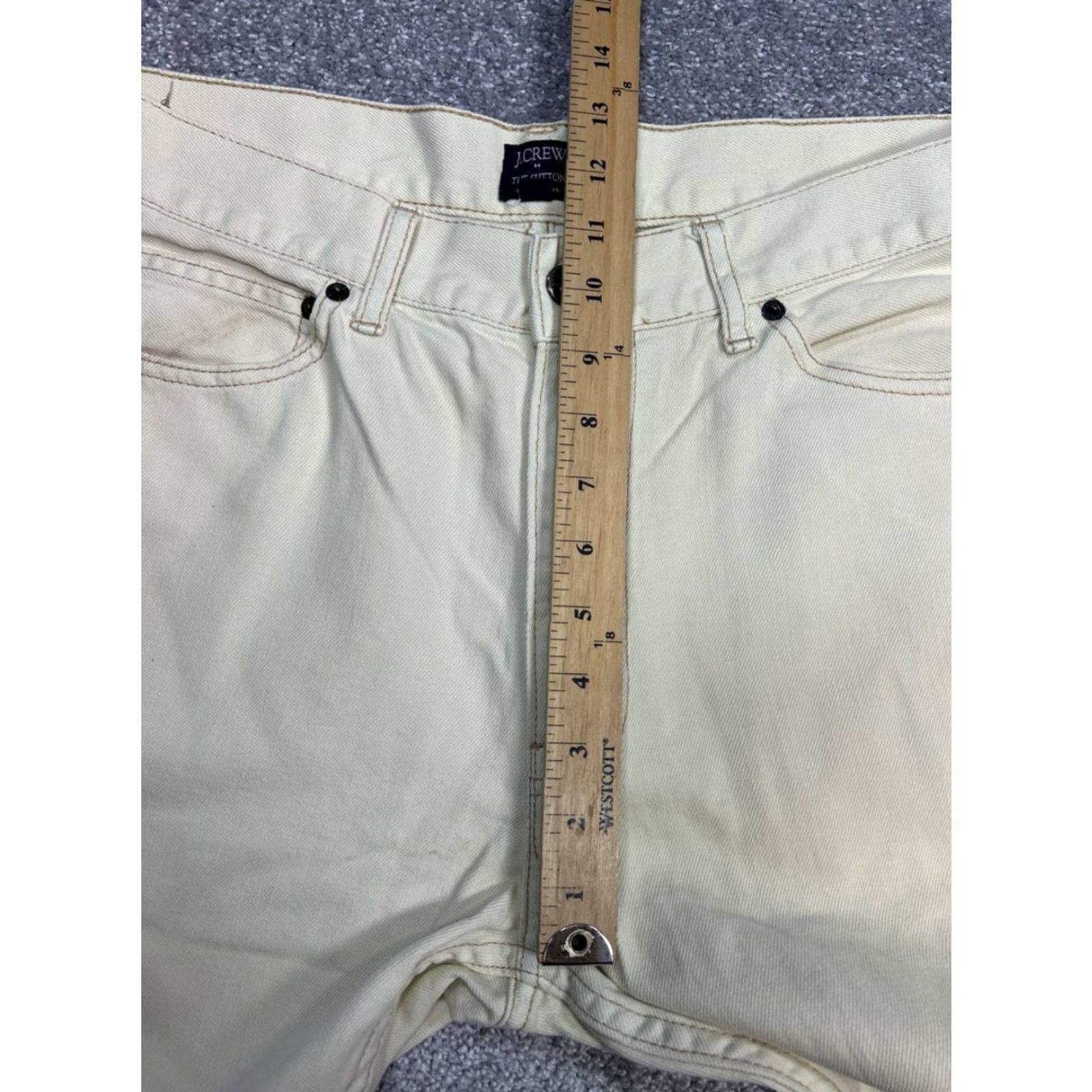 J.Crew J.CREW Sutton Jeans Mens 35 Beige Denim Mid Rise Straight Leg 34x31 Size US 35 - 4 Thumbnail