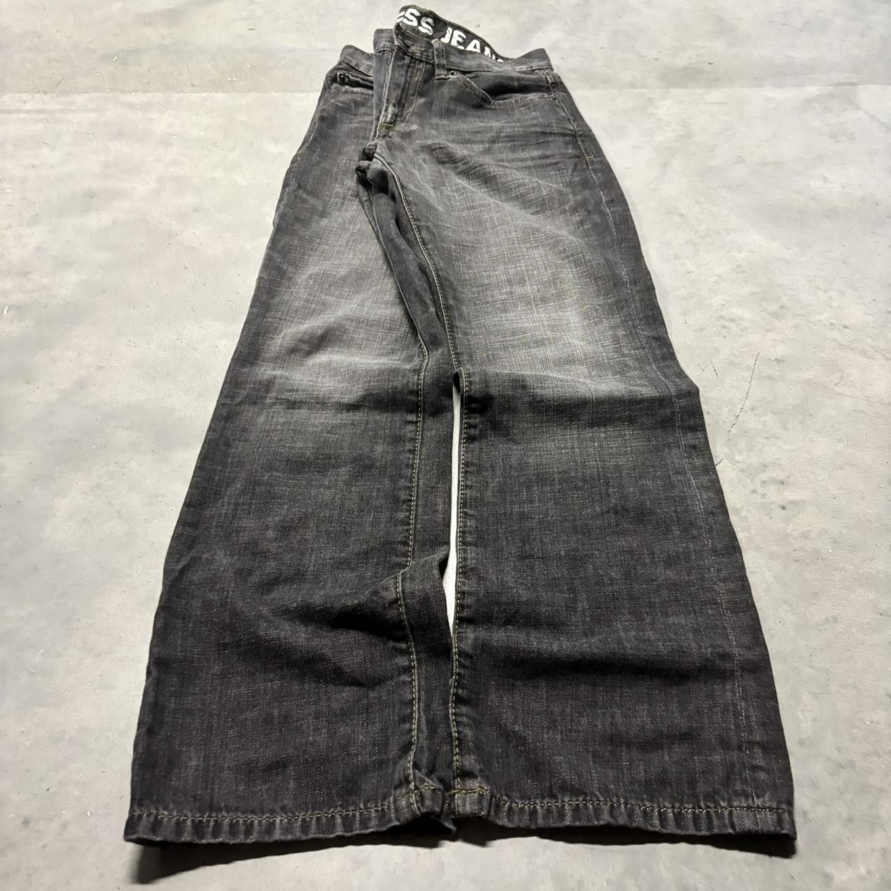 Japanese Brand × Vintage Crazy Vintage Y2K/2000s Grunge Faded Black Mall Goth Denim Jeans! Size US 29 - 3 Thumbnail