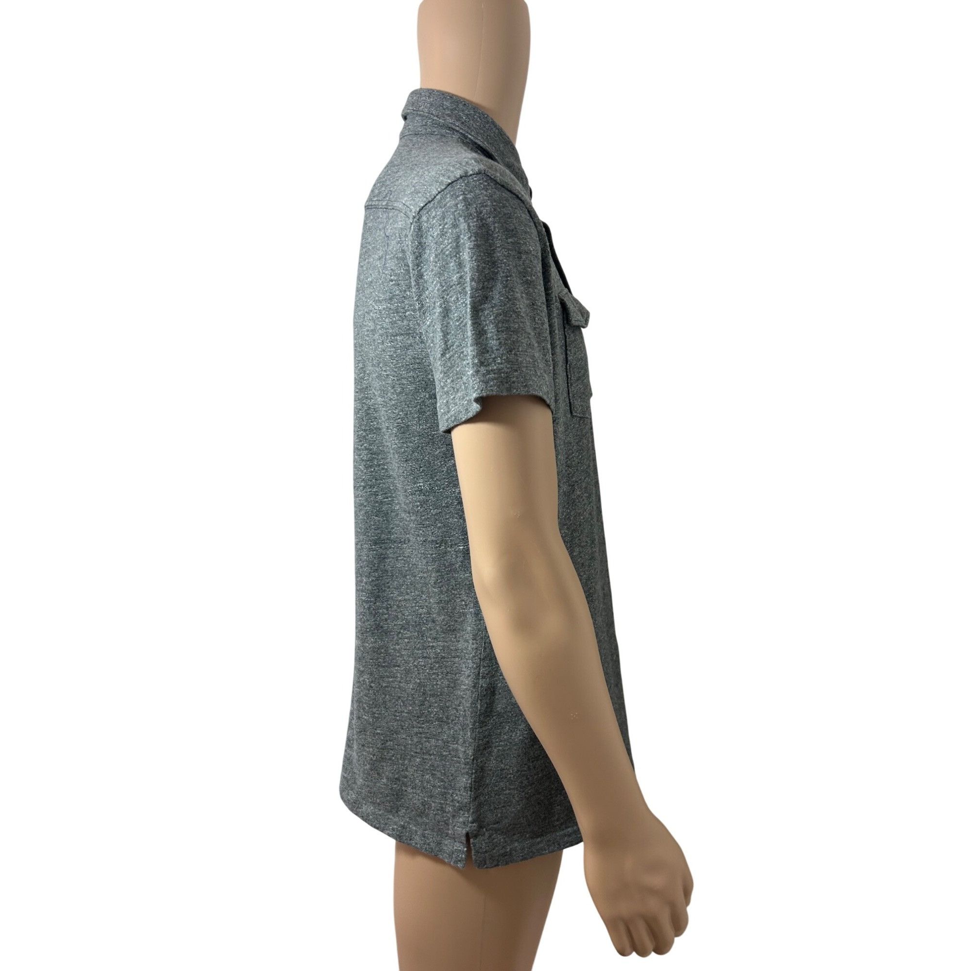 Gap Gap Men’s Polo Shirt Grey L Short Sleeve Cotton 3-Button Che Size US L / EU 52-54 / 3 - 4 Thumbnail