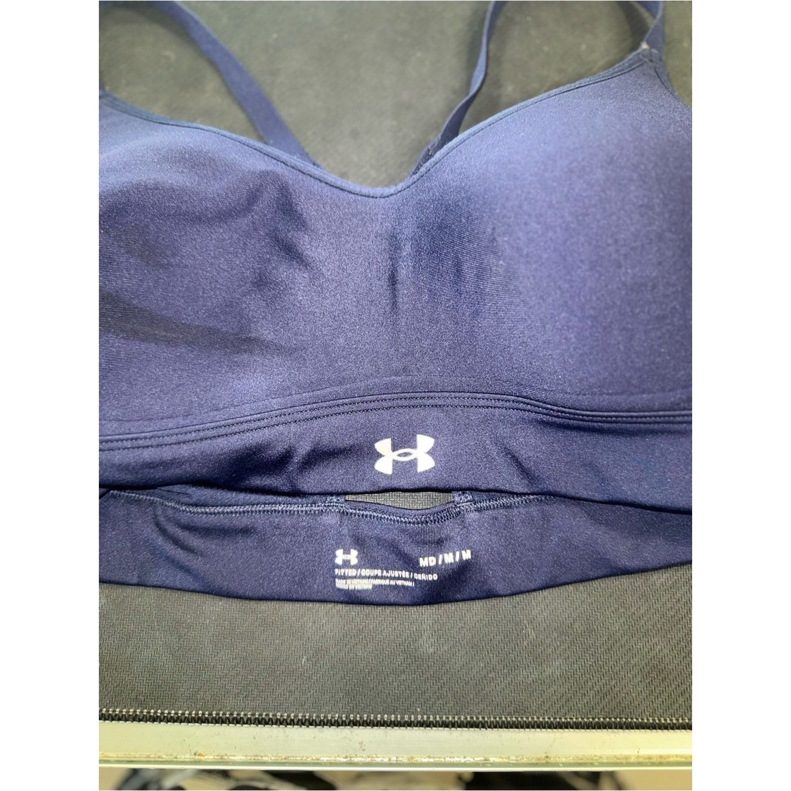 Under Armour Under Armour Navy Blue Racerback Sports Bra Size M / US 6-8 / IT 42-44 - 3 Thumbnail