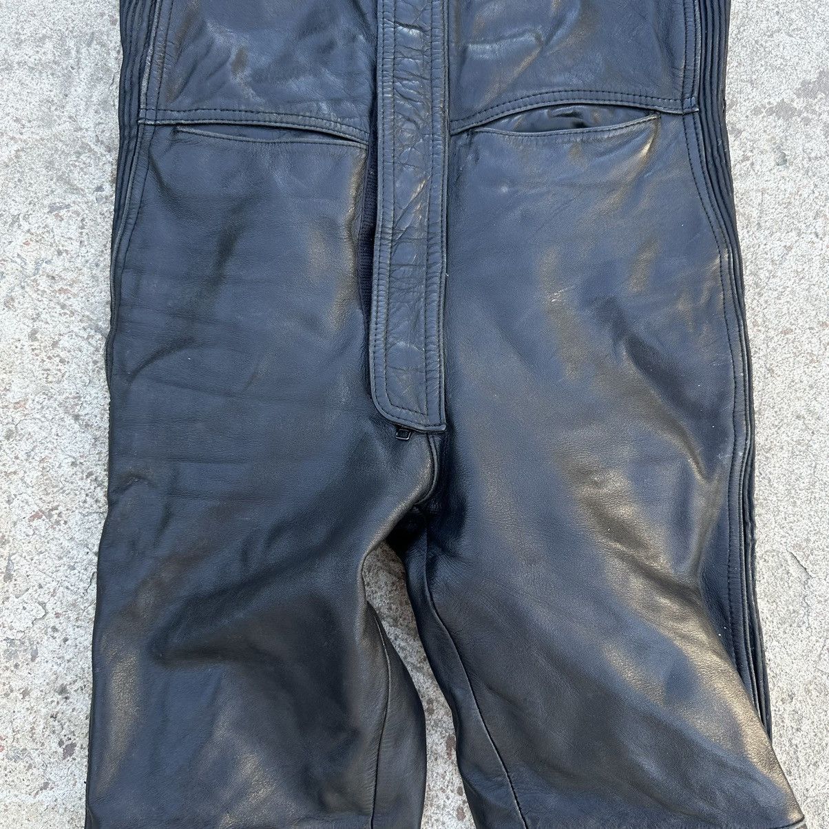 Vintage Vintage Moto Leather Pants Overalls Style USA 90s Y2K Size US 33 - 4 Thumbnail