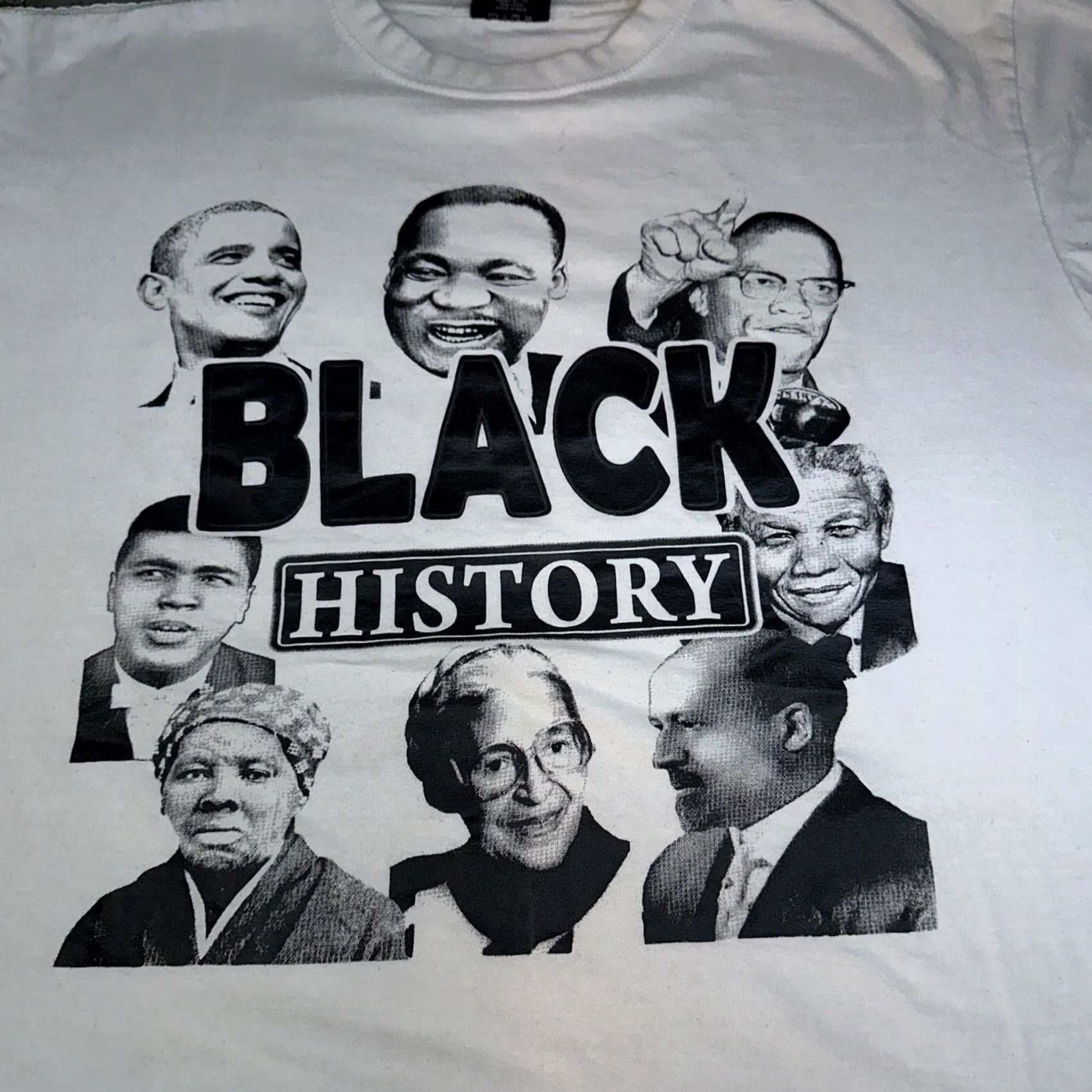 Vintage VINTAGE Black History T-Shirt 2XL White Crew Neck Short Sleeve Obama MLK Jr Graphic Print Men XXL T-Shirt Size US XXL / EU 58 / 5 - 2 Thumbnail