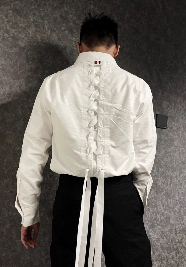 Thom Browne Thom Browne size2 The back strap design shirt Size US M / EU 48-50 / 2 - 7 Thumbnail