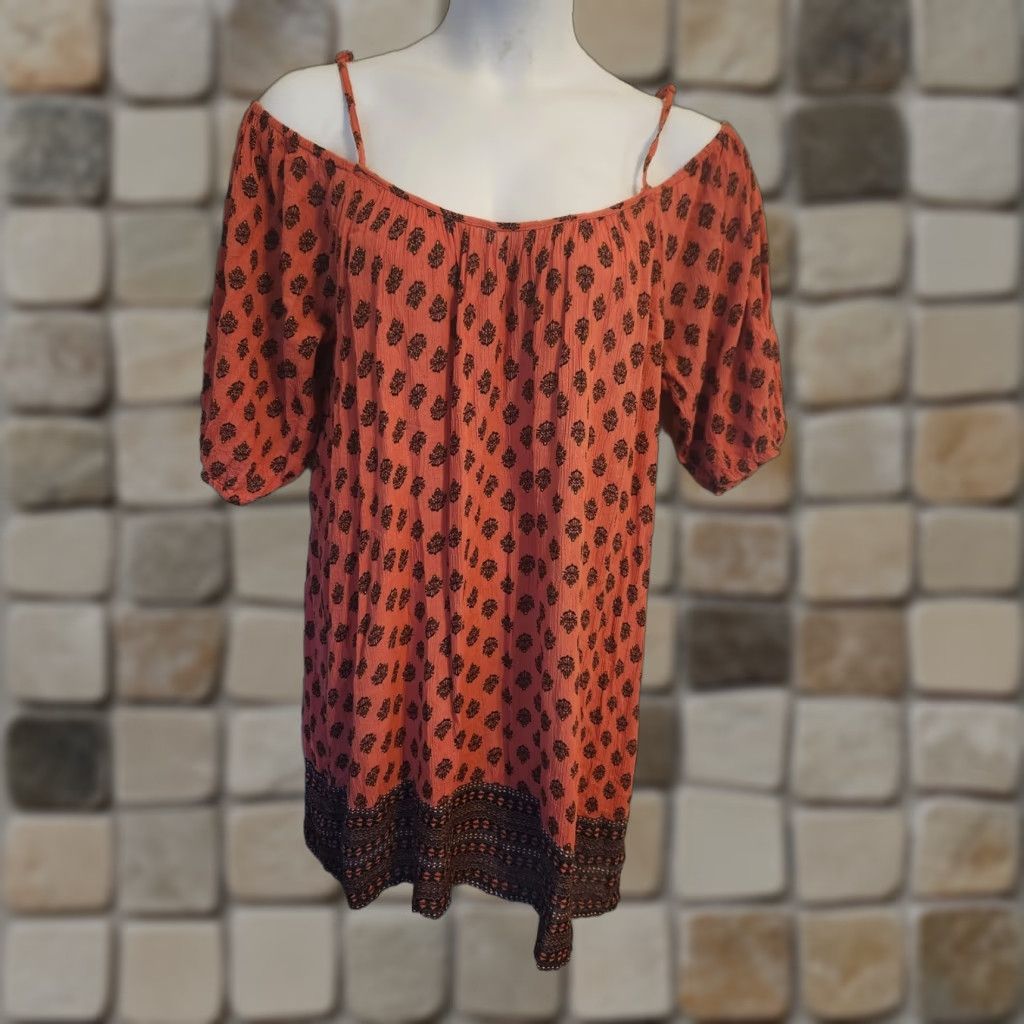 Vintage Indulge In Style Boho Print Short Dress Hippie 2X Plus Size XXL / US 16-18 / IT 52-54 - 1 Thumbnail