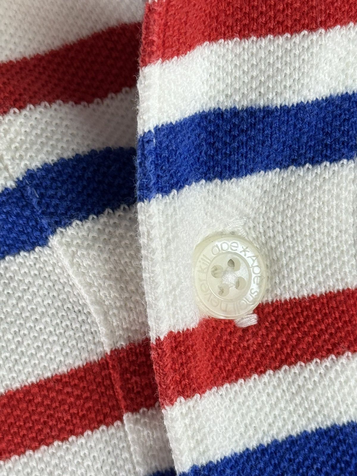 Bape Vintage BAPE A Bathing Ape Striped T-Shirt Polo Size US L / EU 52-54 / 3 - 5 Thumbnail