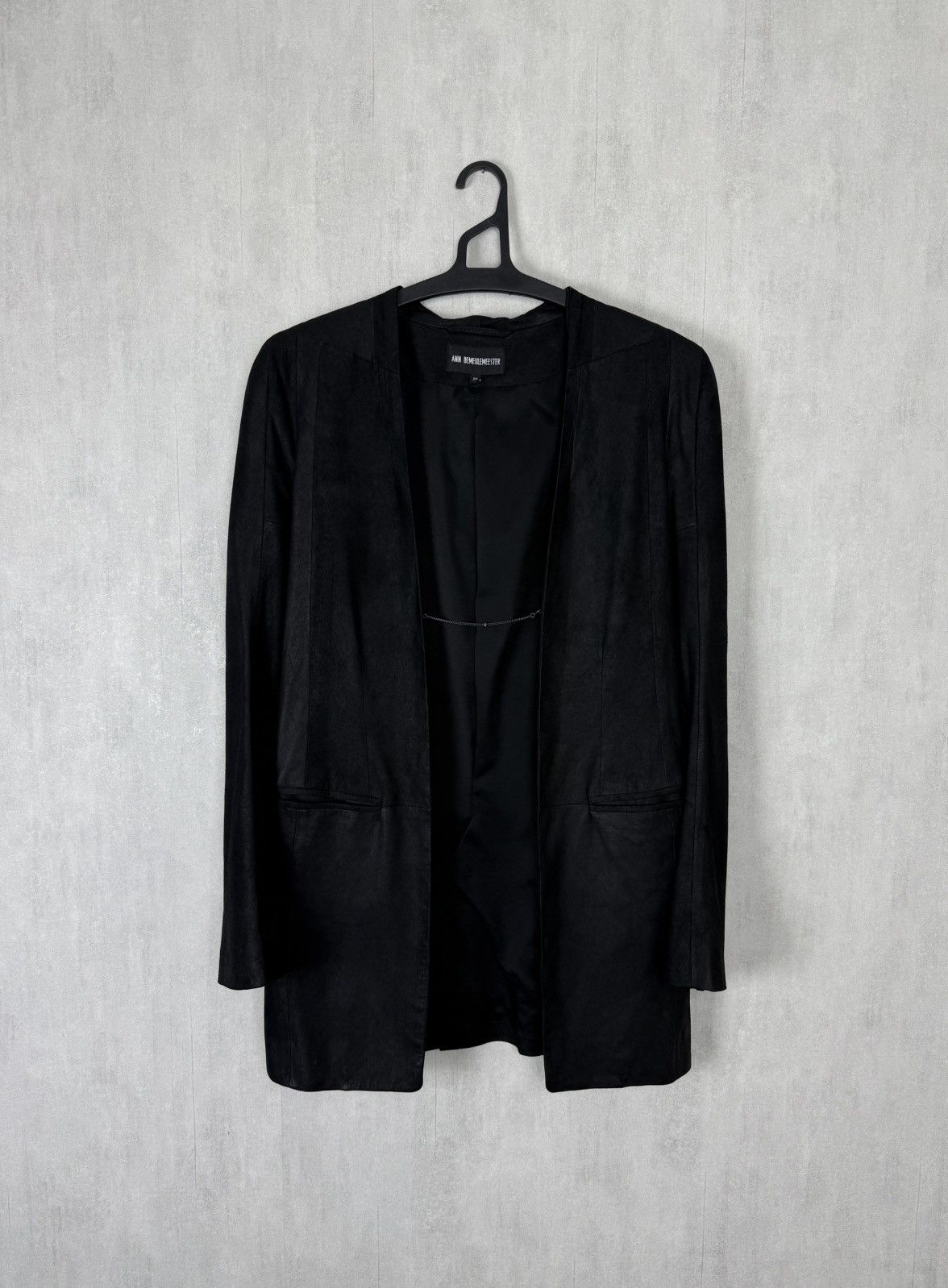 Ann Demeulemeester Ann Demeulemeester Leather Blazer With 925 Silver Chain Size XS / US 0-2 / IT 36-38 - 2 Thumbnail