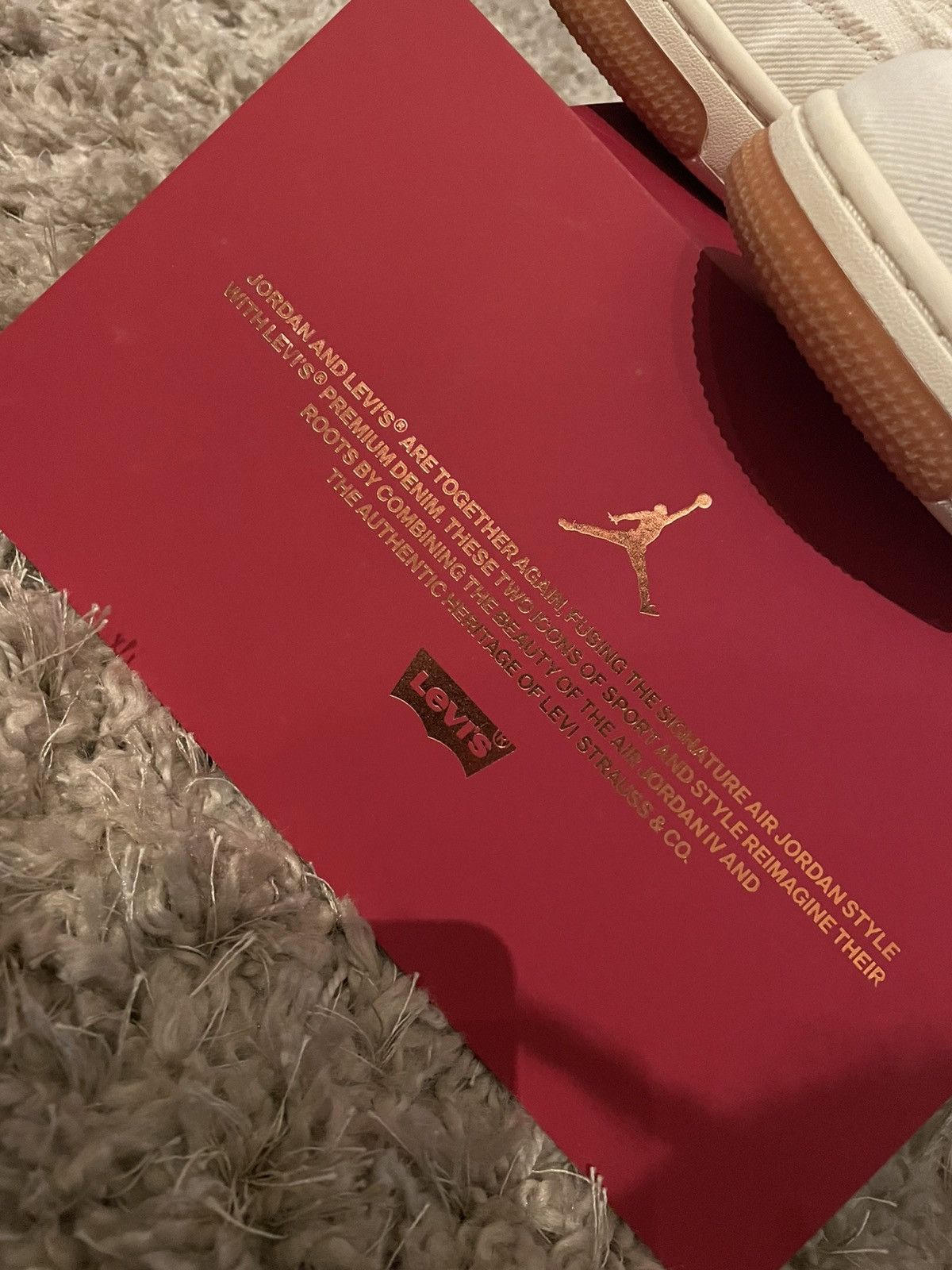 Jordan Brand × Levi's Jordan 4 White Levi Blank Tag sz 9 Size US 9 / EU 42 - 2 Thumbnail