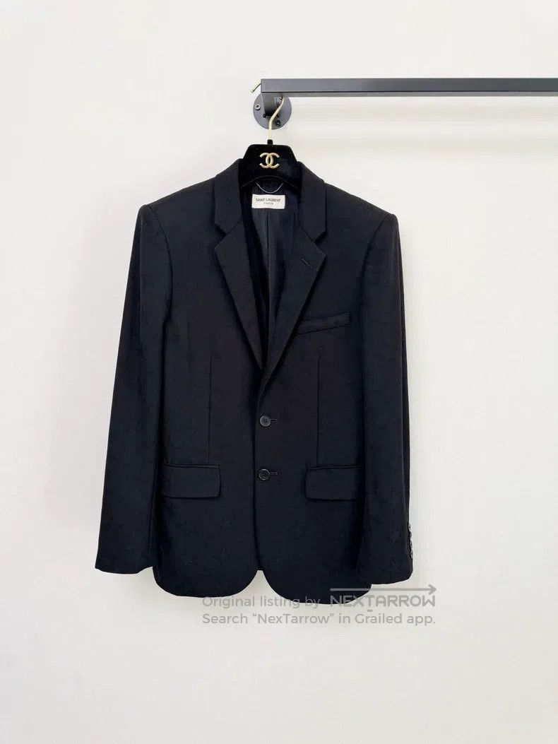 Saint Laurent Paris Saint Laurent Paris Wool Blazer with Star Pattern Size US S / EU 44-46 / 1 - 1 Thumbnail
