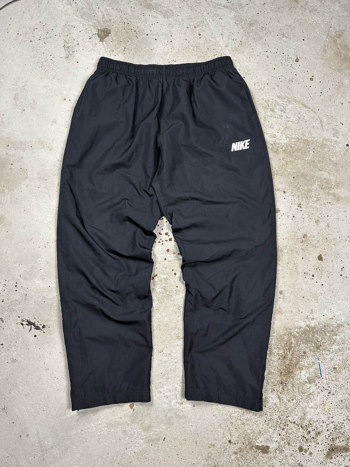 Nike Vintage Y2K Nike Black Baggy Track Pants Swoosh Spell Out Size US 36 / EU 52 - 1 Thumbnail