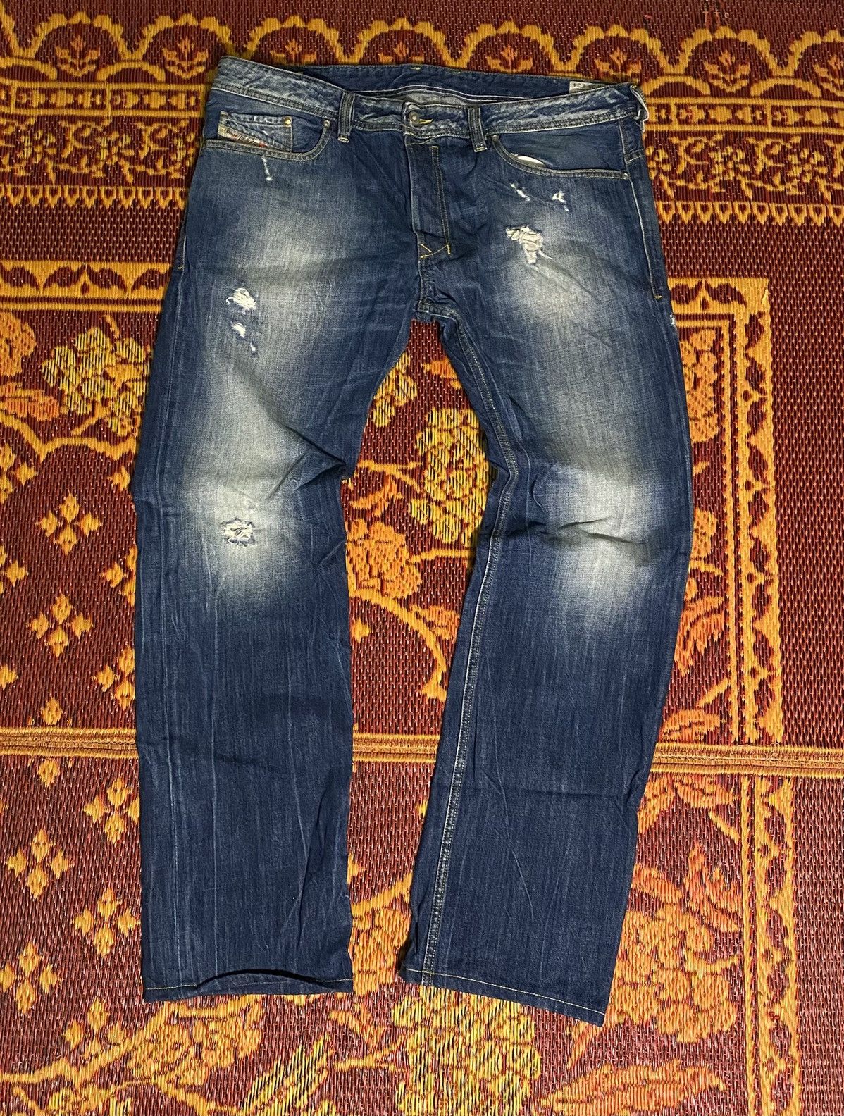 Diesel Diesel Distressed Straight Jeans Size US 38 / EU 54 - 2 Thumbnail